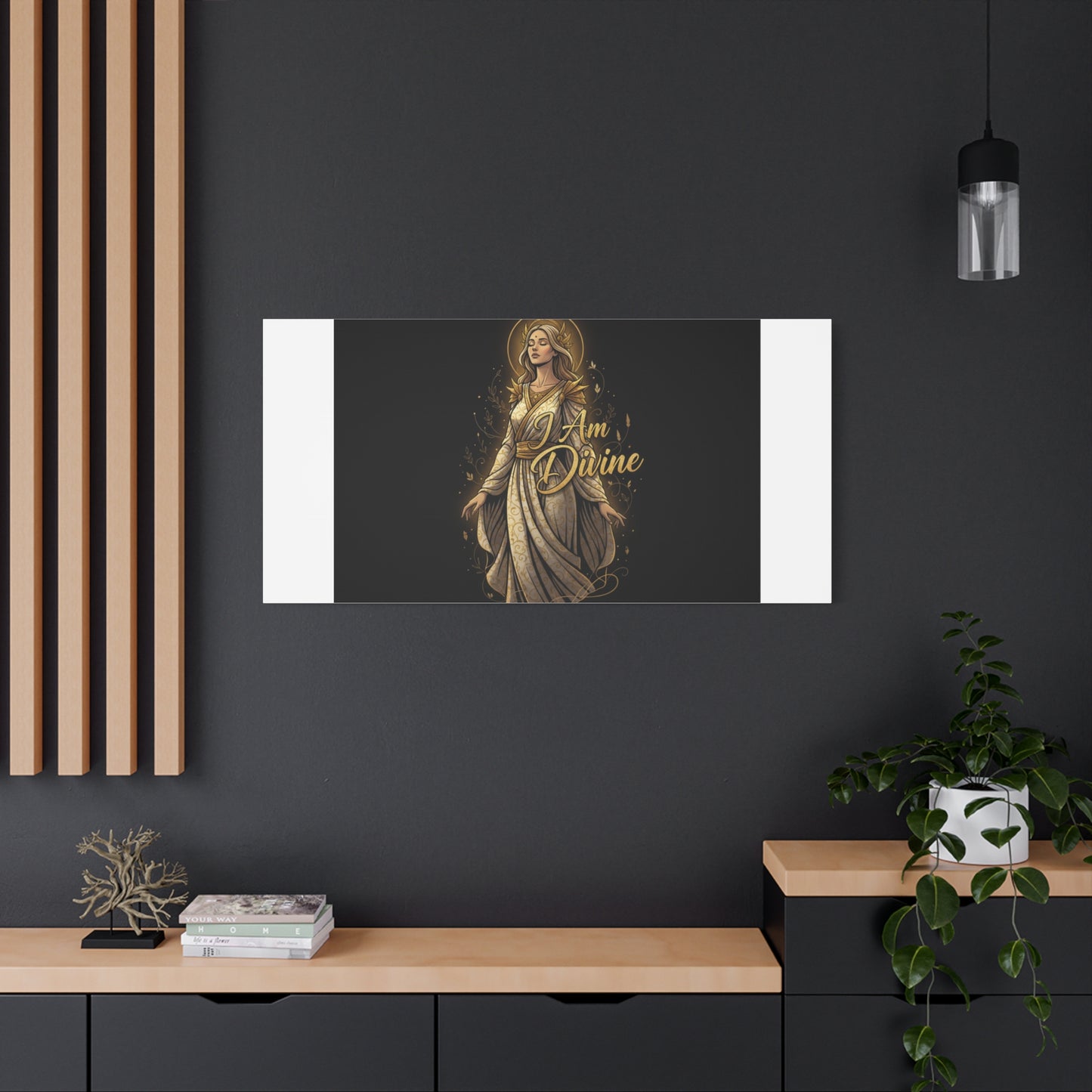 I Am Divine Canvas, Goddess Art Print | Manifest Goddess, Mythic Wall Art