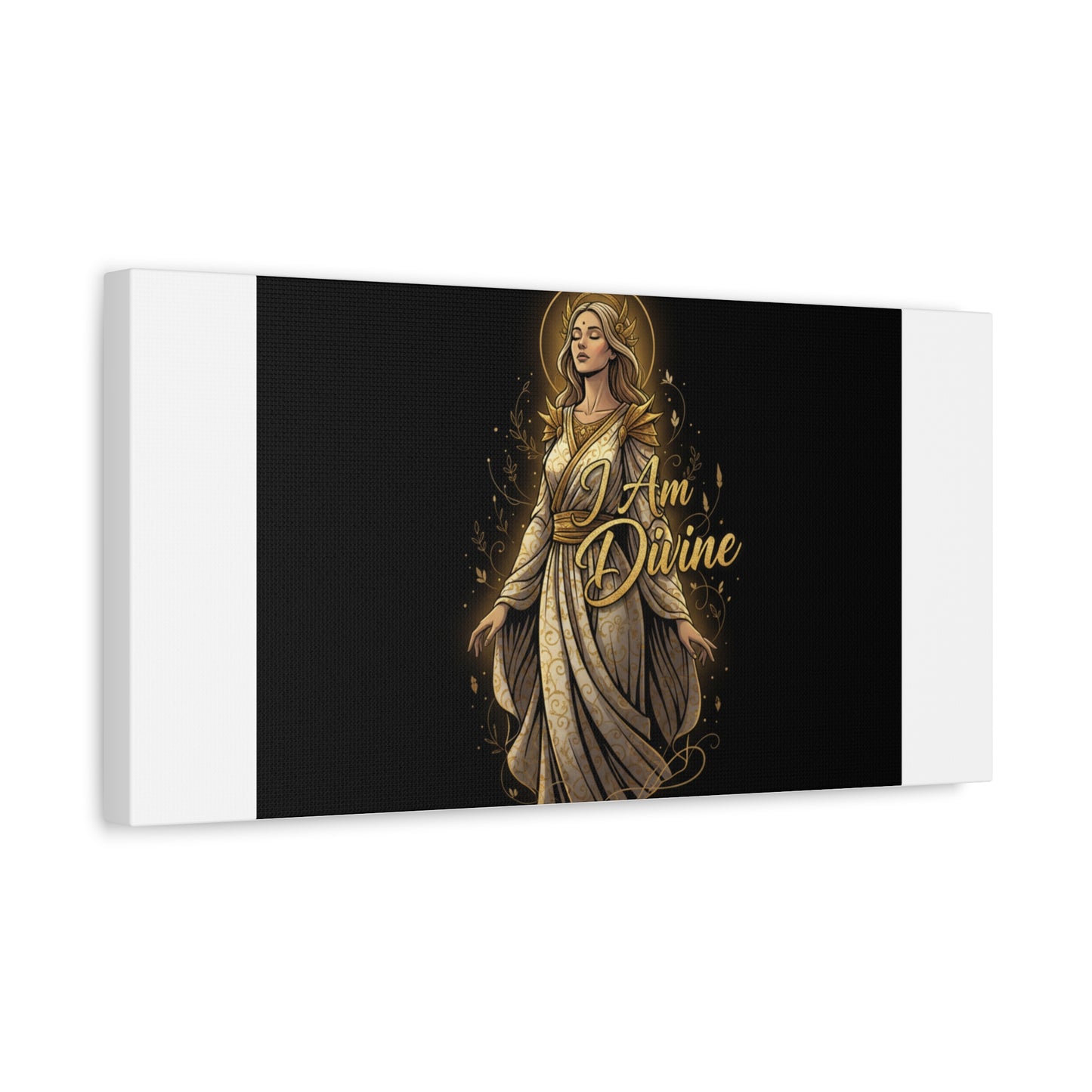 I Am Divine Canvas, Goddess Art Print | Manifest Goddess, Mythic Wall Art