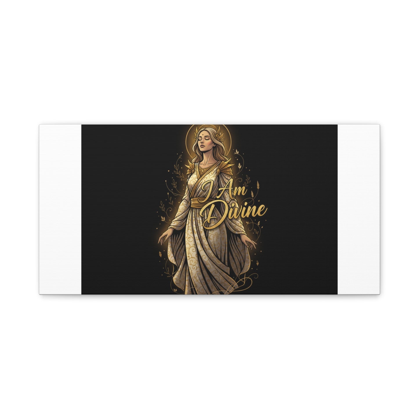 I Am Divine Canvas, Goddess Art Print | Manifest Goddess, Mythic Wall Art