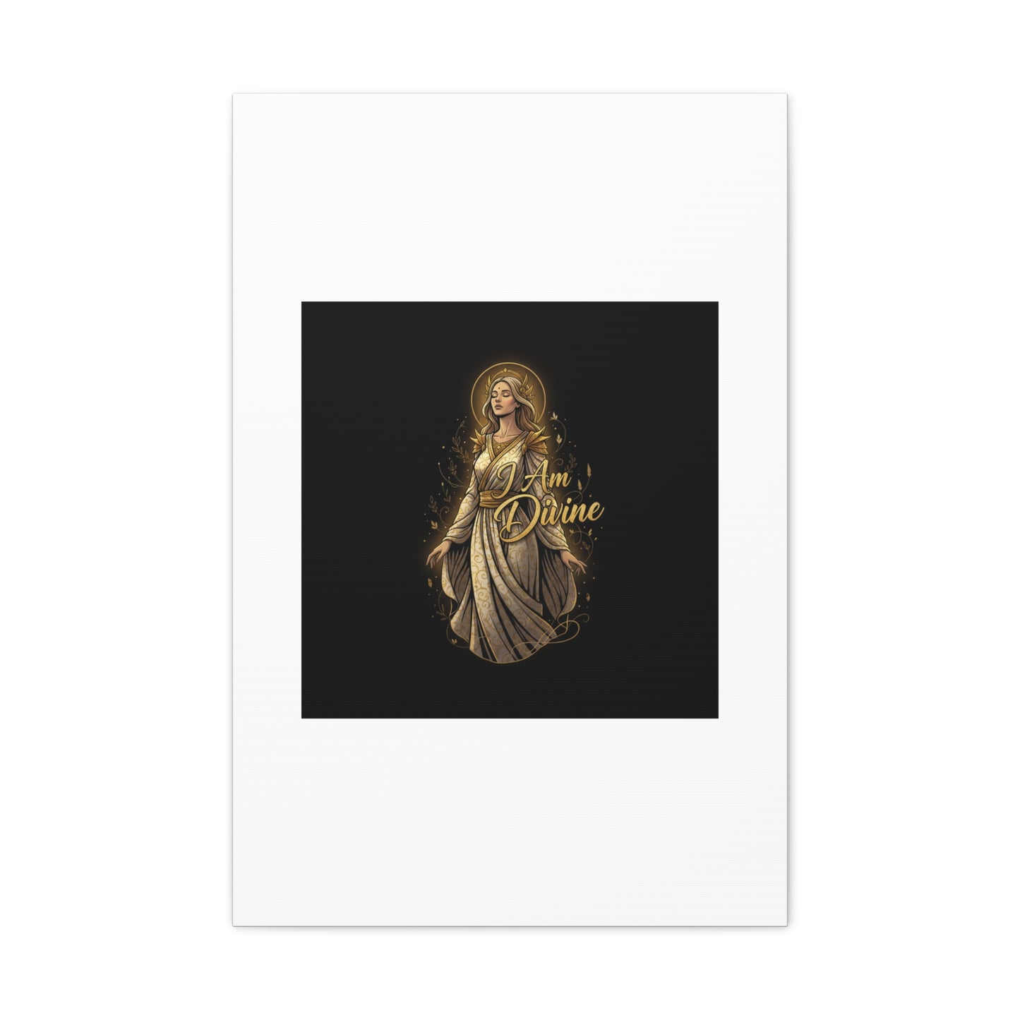 I Am Divine Canvas, Goddess Art Print | Manifest Goddess, Mythic Wall Art