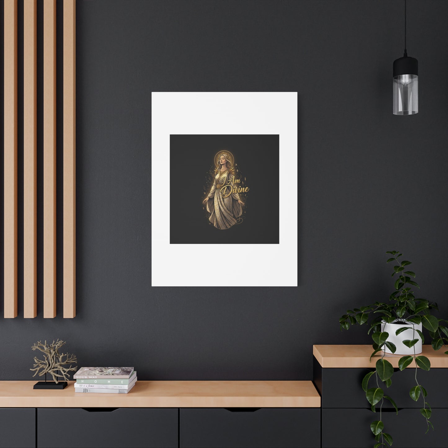 I Am Divine Canvas, Goddess Art Print | Manifest Goddess, Mythic Wall Art