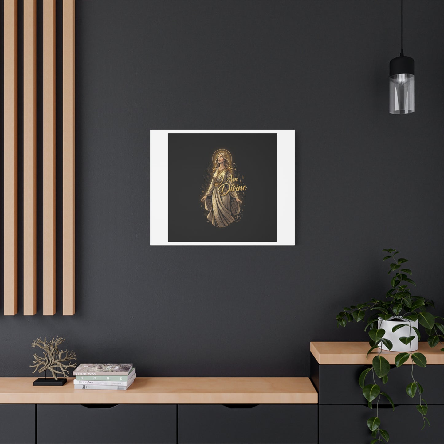 I Am Divine Canvas, Goddess Art Print | Manifest Goddess, Mythic Wall Art