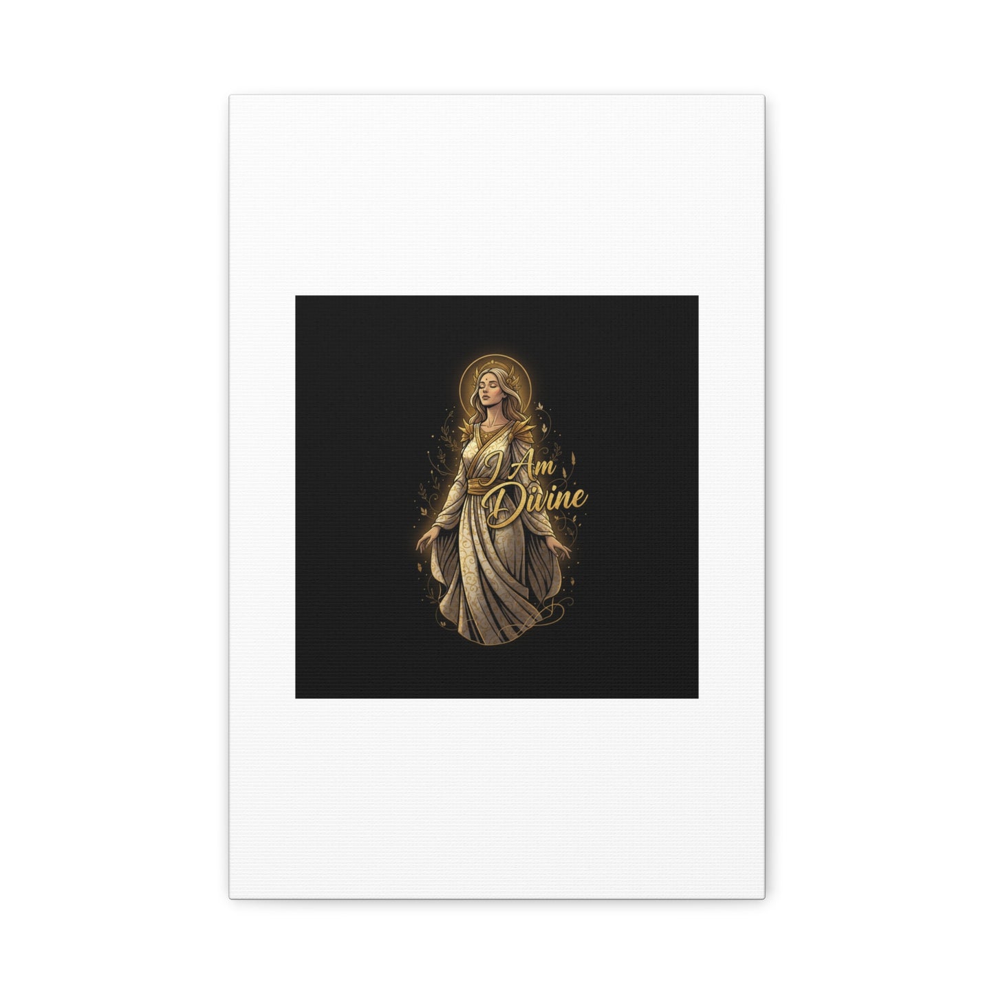 I Am Divine Canvas, Goddess Art Print | Manifest Goddess, Mythic Wall Art