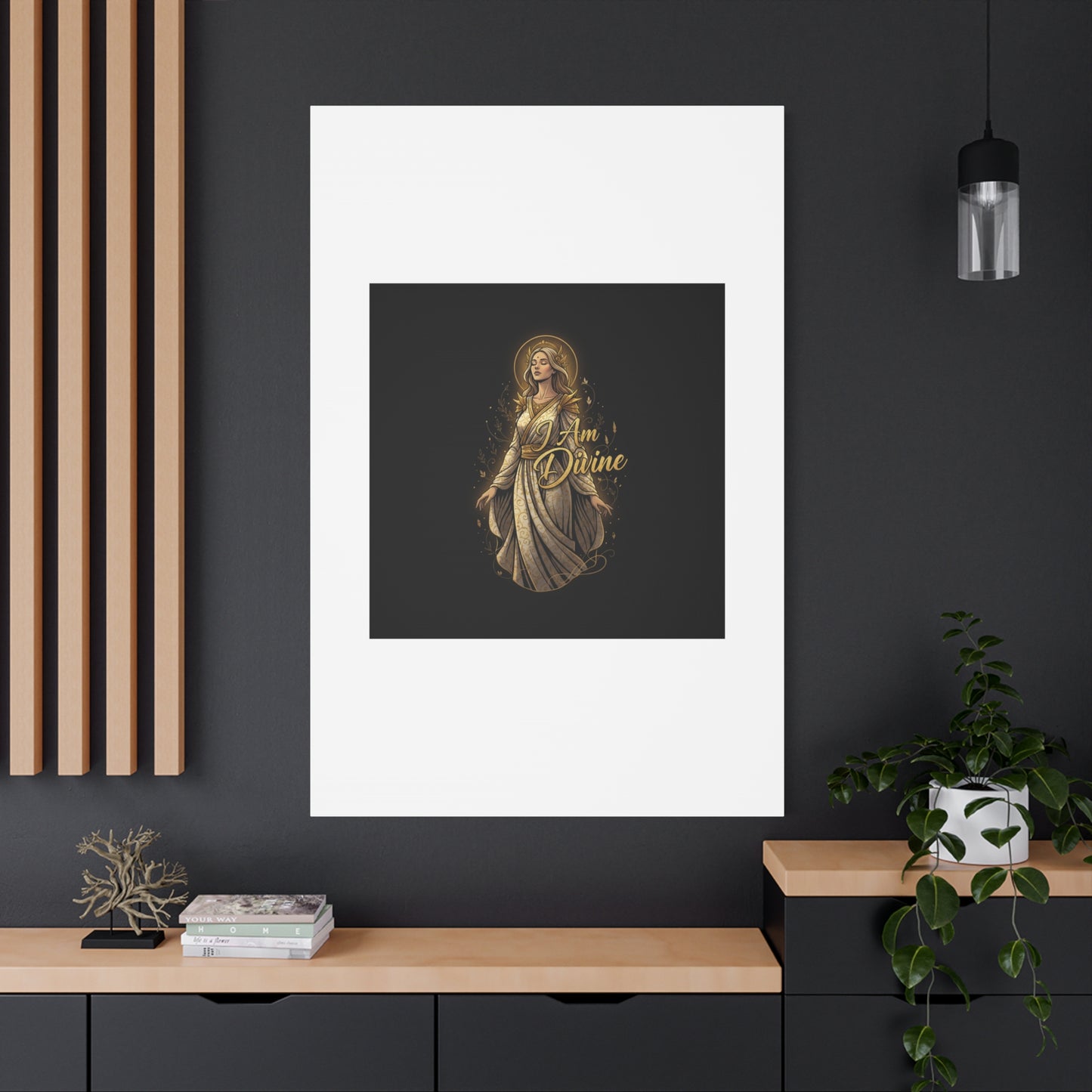 I Am Divine Canvas, Goddess Art Print | Manifest Goddess, Mythic Wall Art