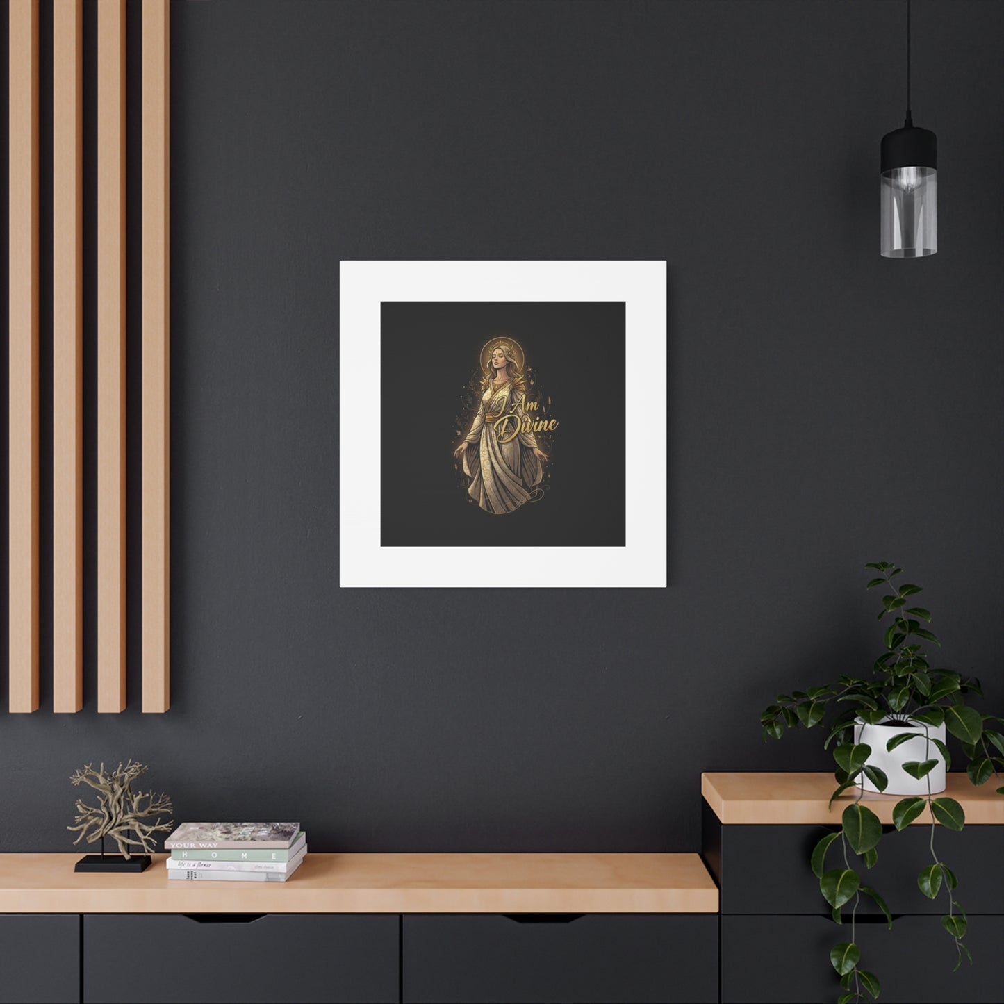 I Am Divine Canvas, Goddess Art Print | Manifest Goddess, Mythic Wall Art