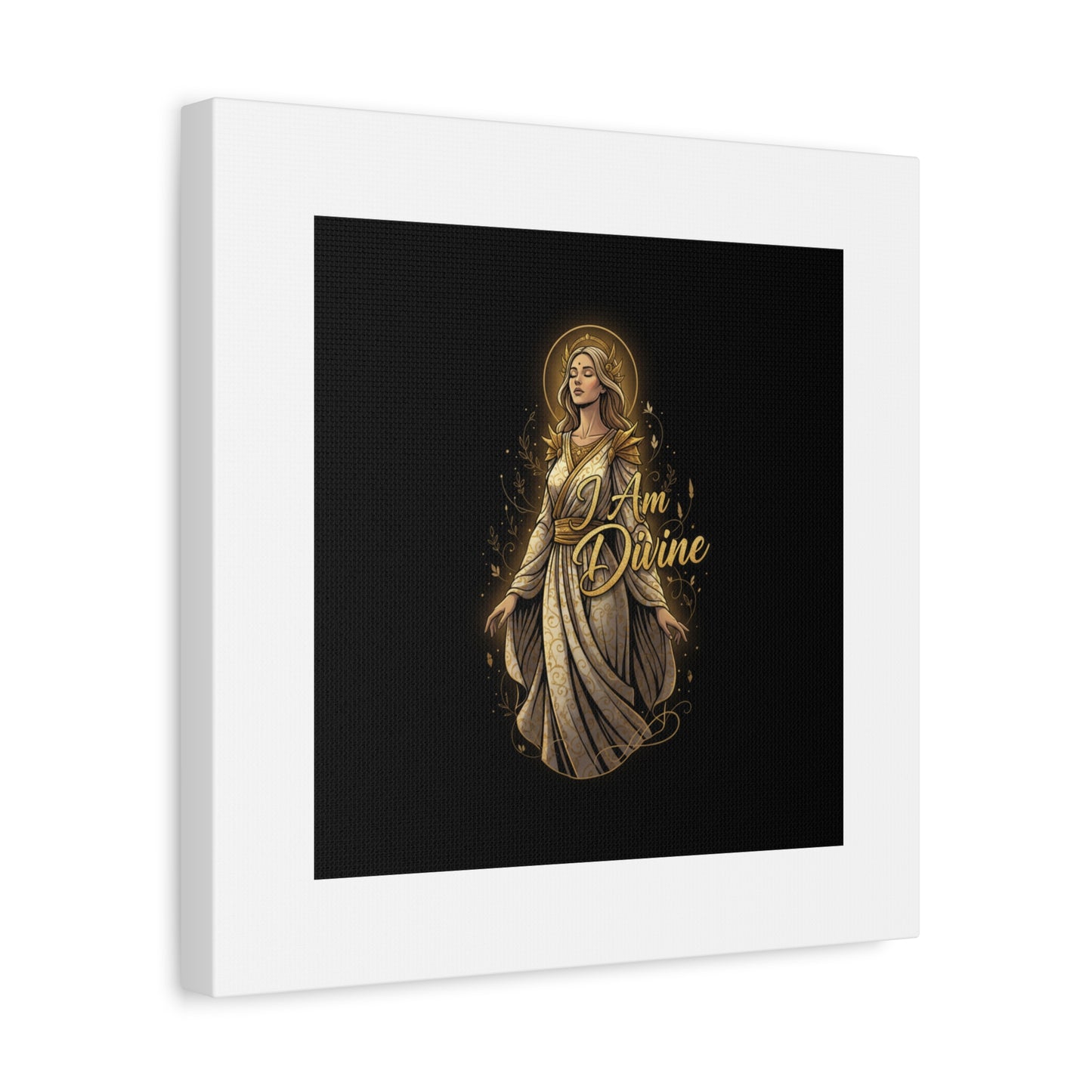 I Am Divine Canvas, Goddess Art Print | Manifest Goddess, Mythic Wall Art