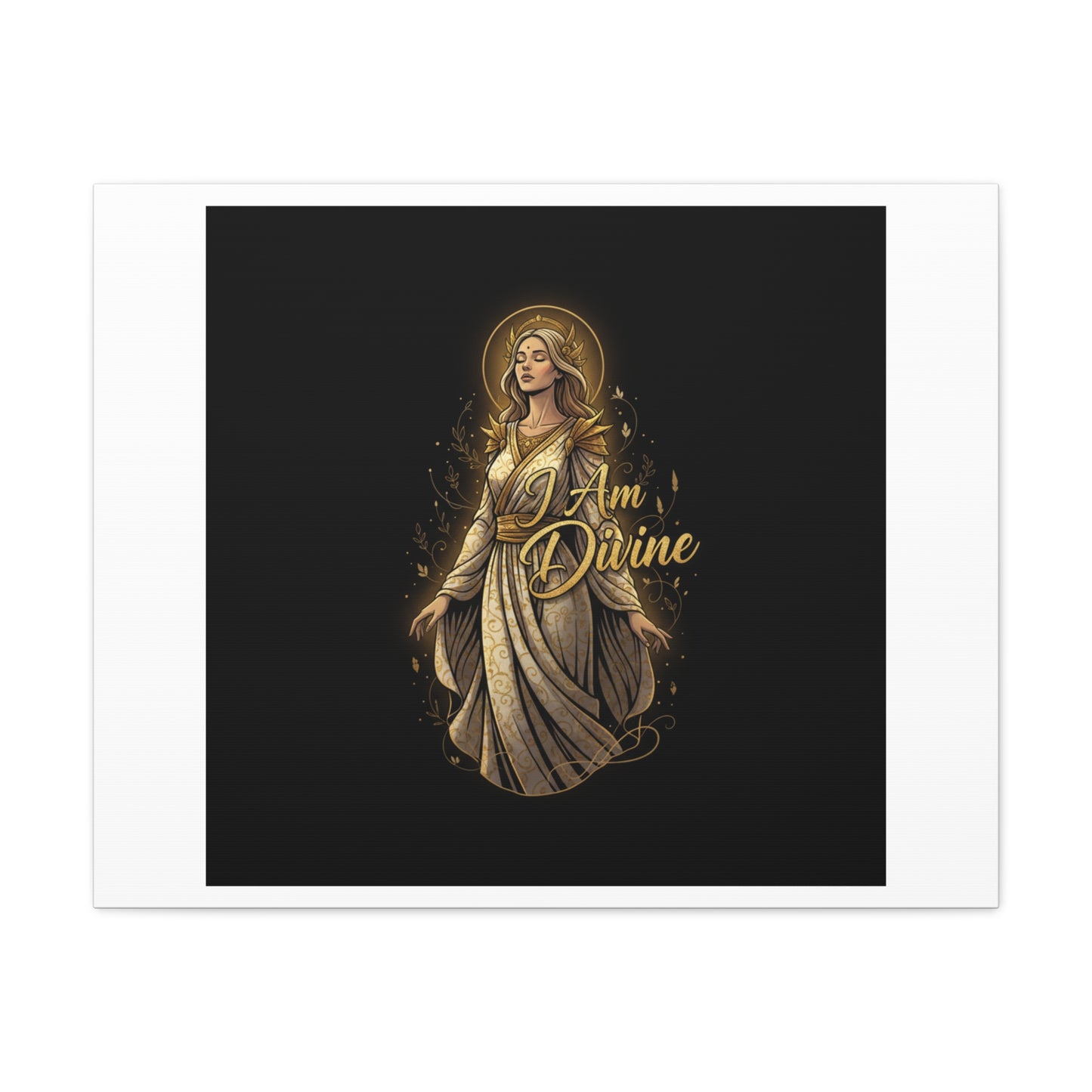 I Am Divine Canvas, Goddess Art Print | Manifest Goddess, Mythic Wall Art