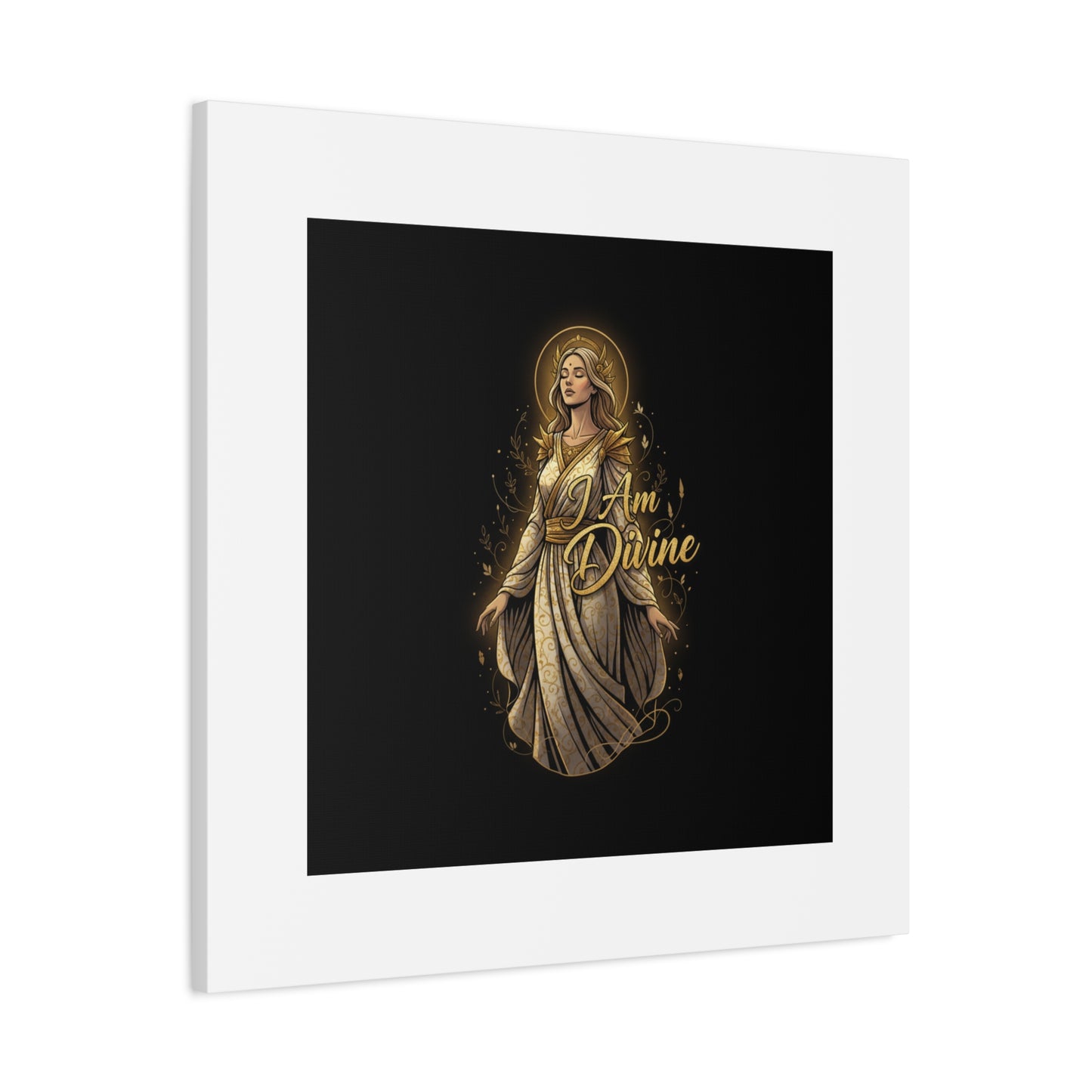 I Am Divine Canvas, Goddess Art Print | Manifest Goddess, Mythic Wall Art