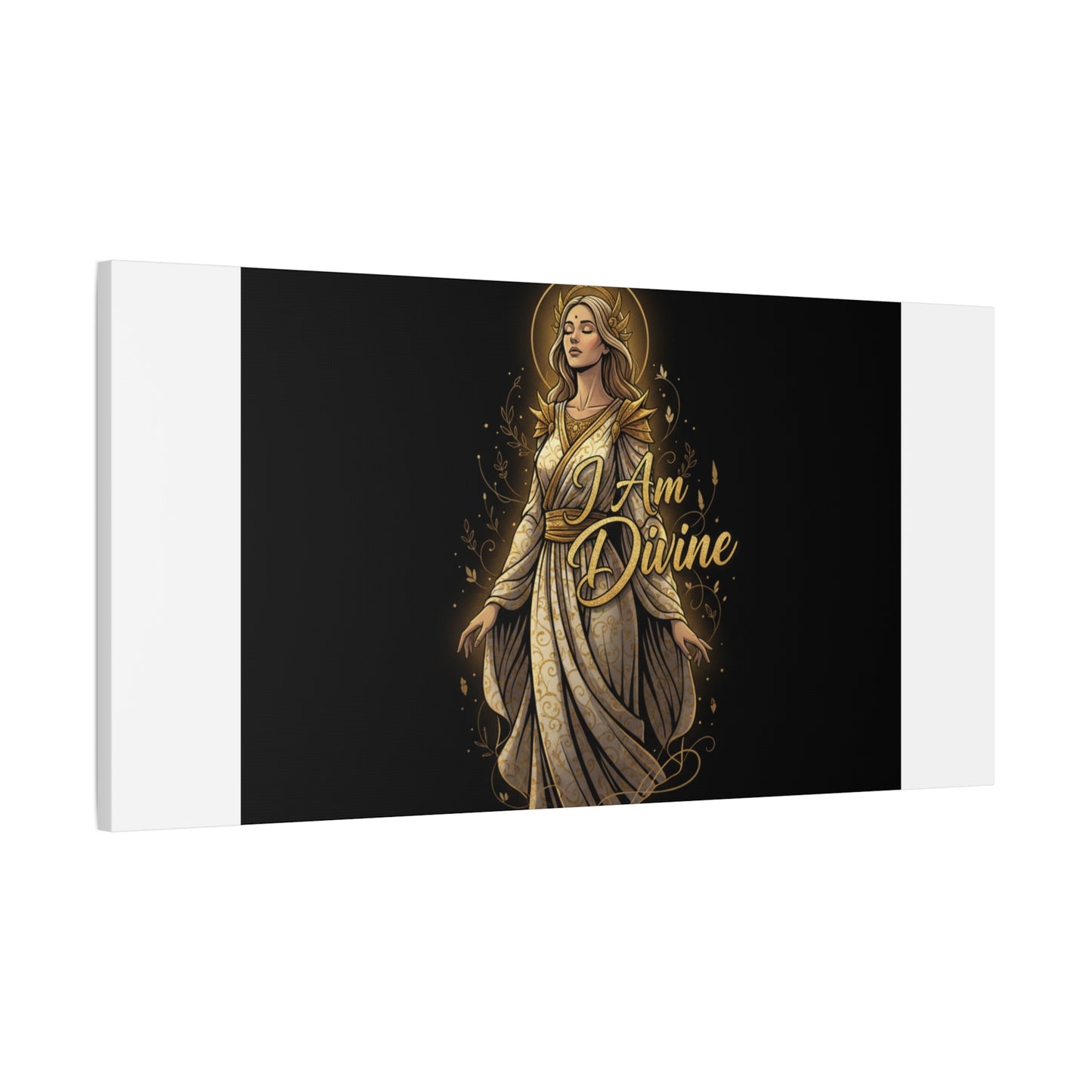 I Am Divine Canvas, Goddess Art Print | Manifest Goddess, Mythic Wall Art