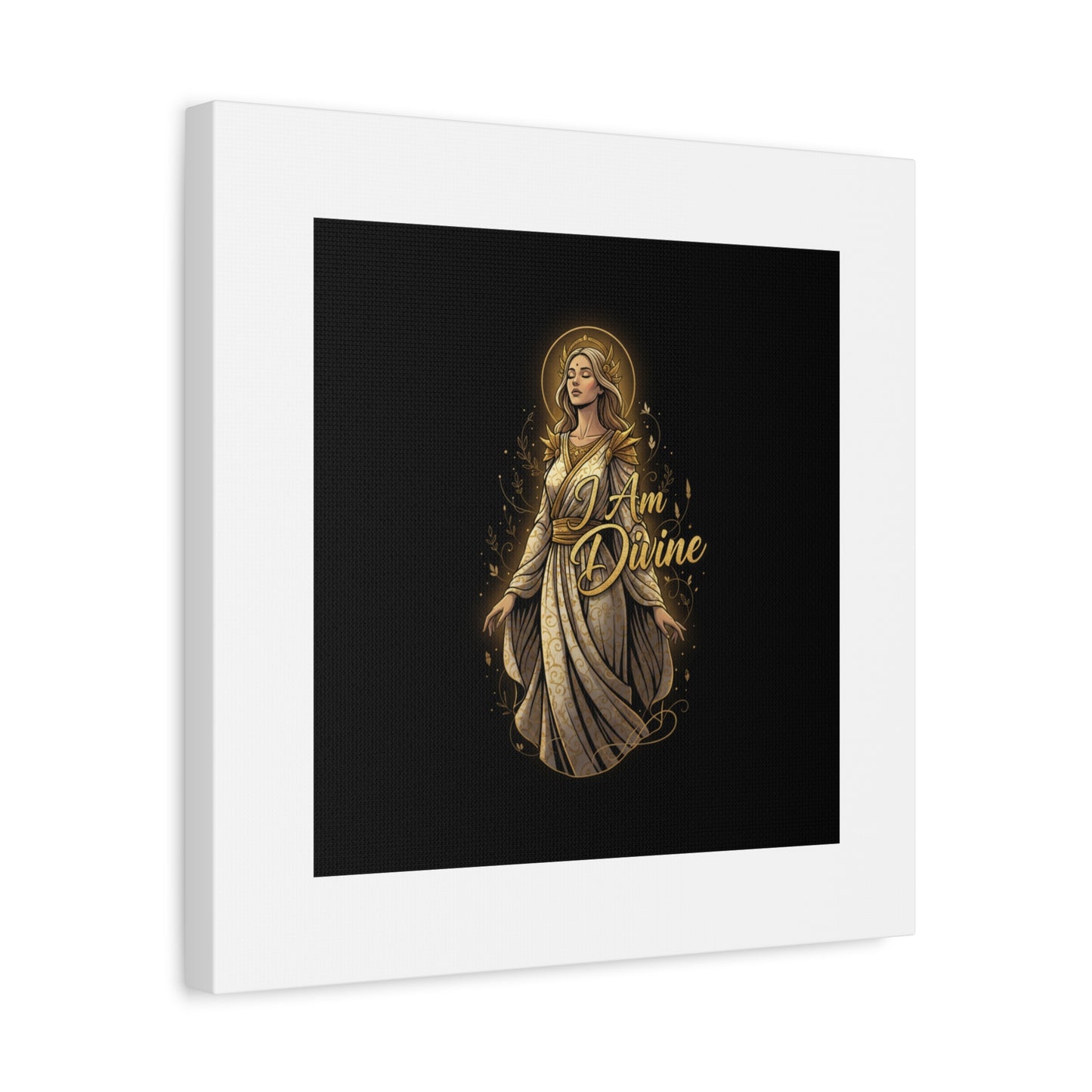 I Am Divine Canvas, Goddess Art Print | Manifest Goddess, Mythic Wall Art