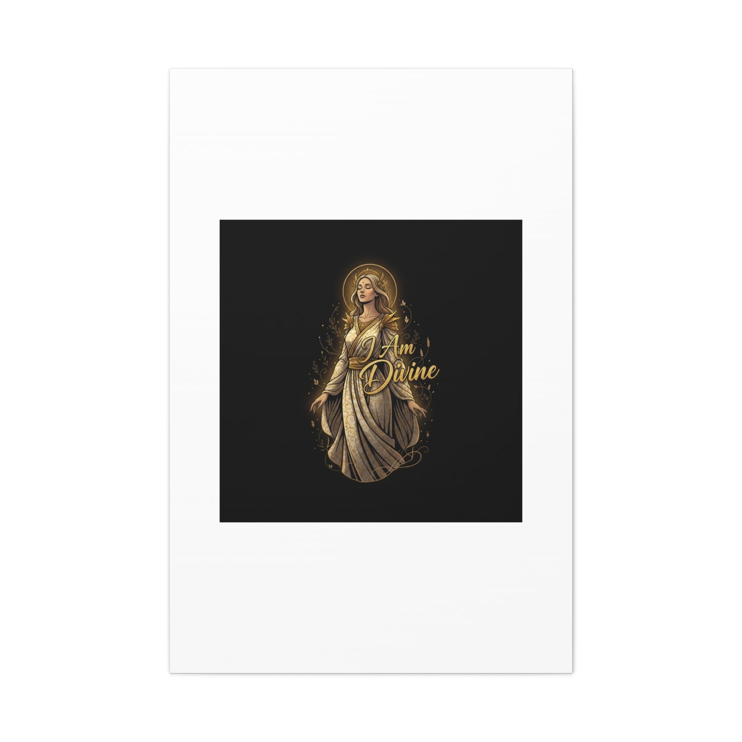 I Am Divine Canvas, Goddess Art Print | Manifest Goddess, Mythic Wall Art