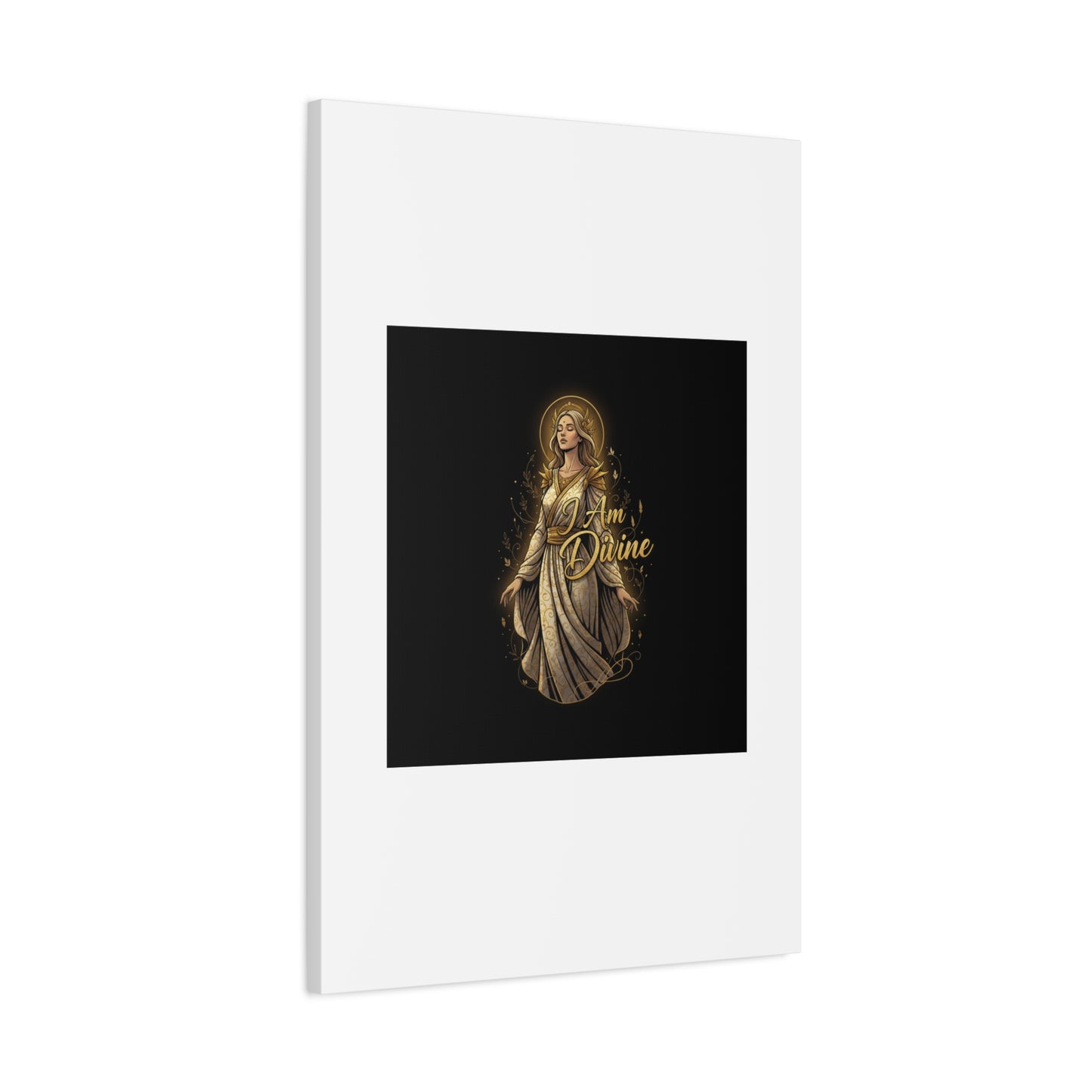I Am Divine Canvas, Goddess Art Print | Manifest Goddess, Mythic Wall Art