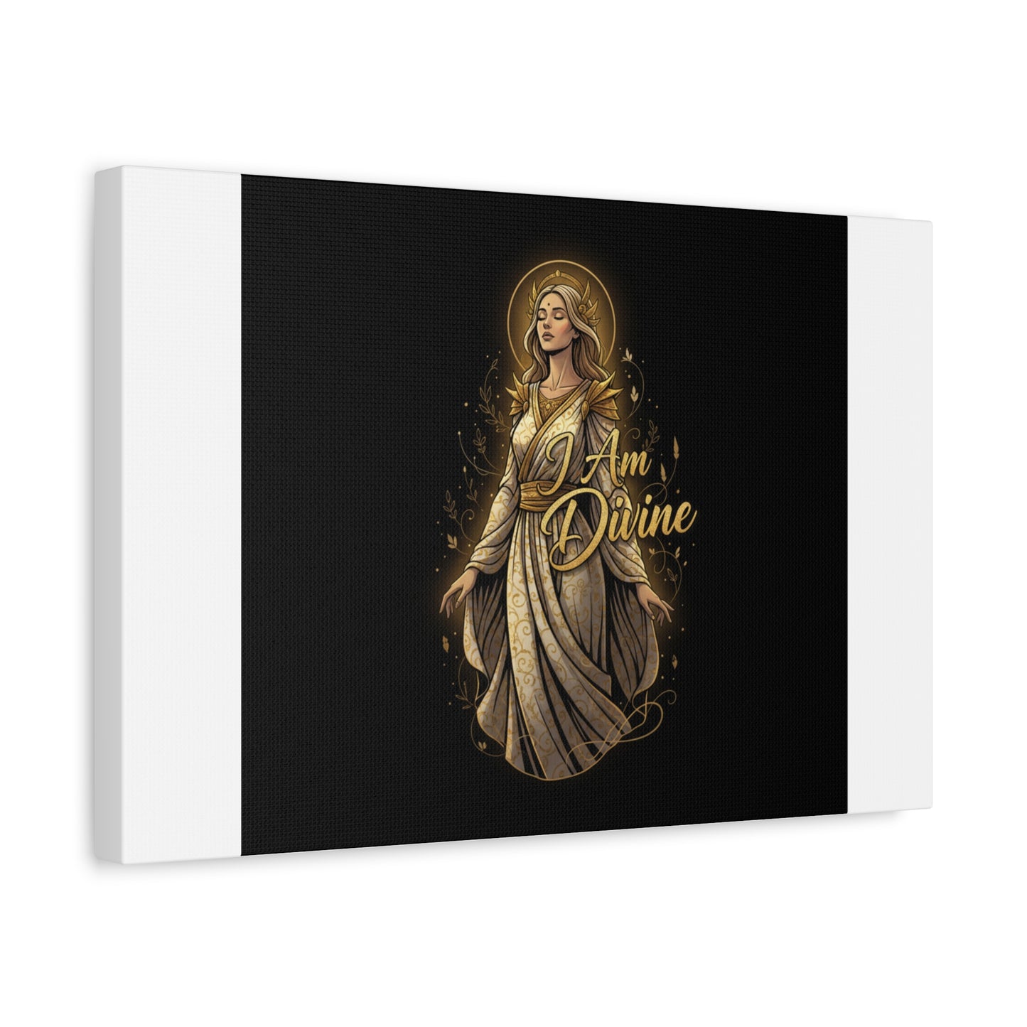 I Am Divine Canvas, Goddess Art Print | Manifest Goddess, Mythic Wall Art