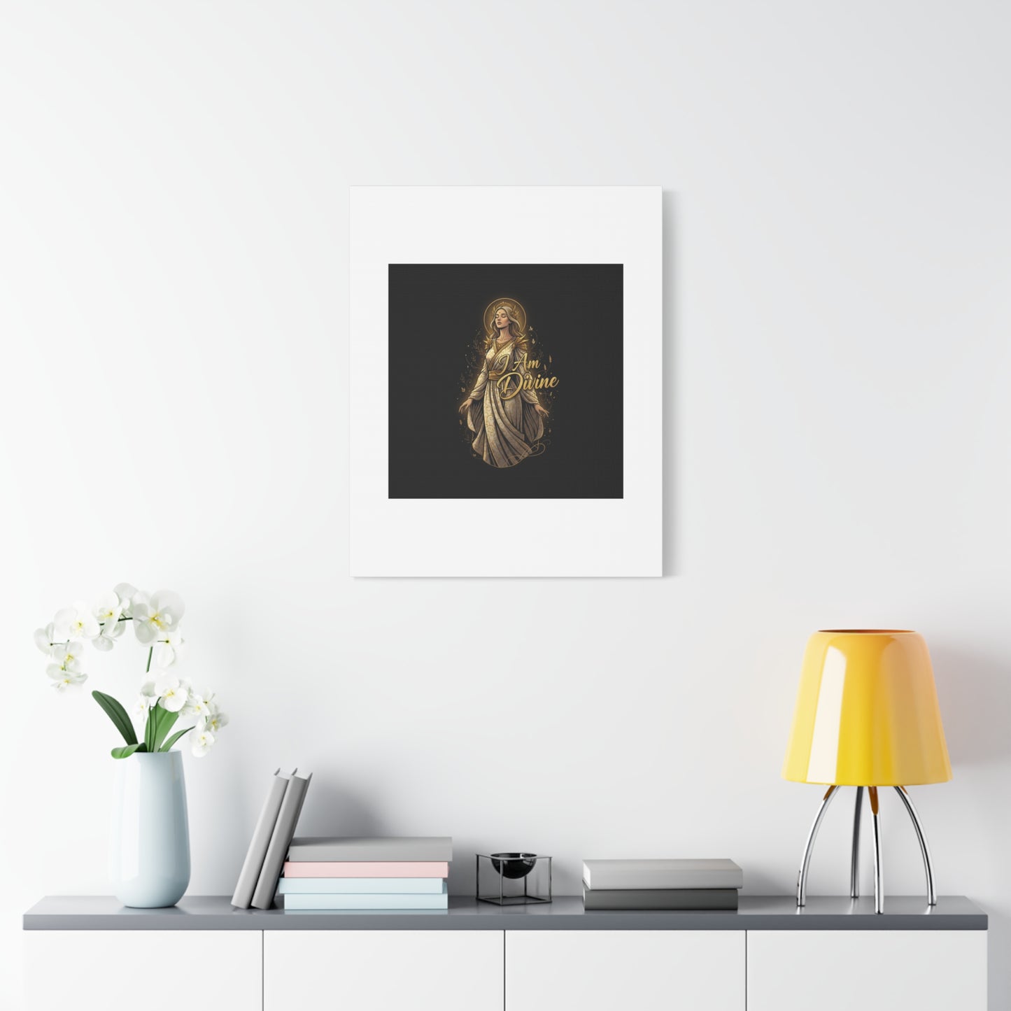 I Am Divine Canvas, Goddess Art Print | Manifest Goddess, Mythic Wall Art