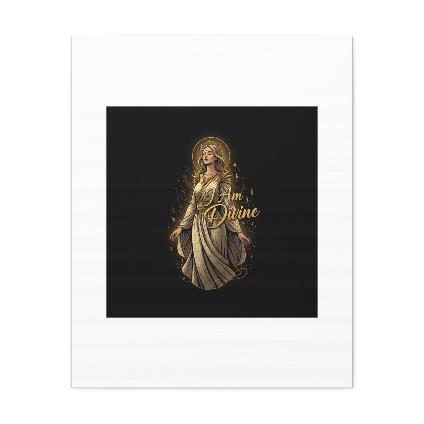 I Am Divine Canvas, Goddess Art Print | Manifest Goddess, Mythic Wall Art