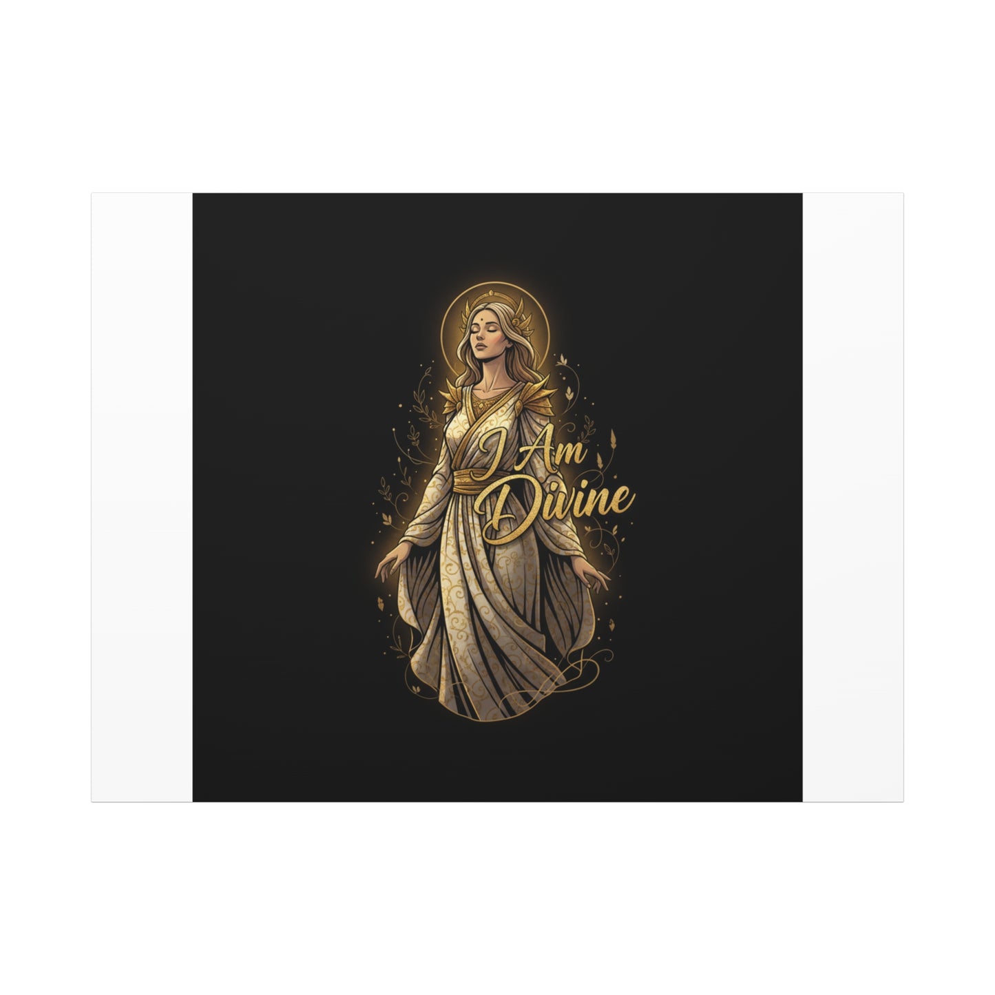 I Am Divine Canvas, Goddess Art Print | Manifest Goddess, Mythic Wall Art