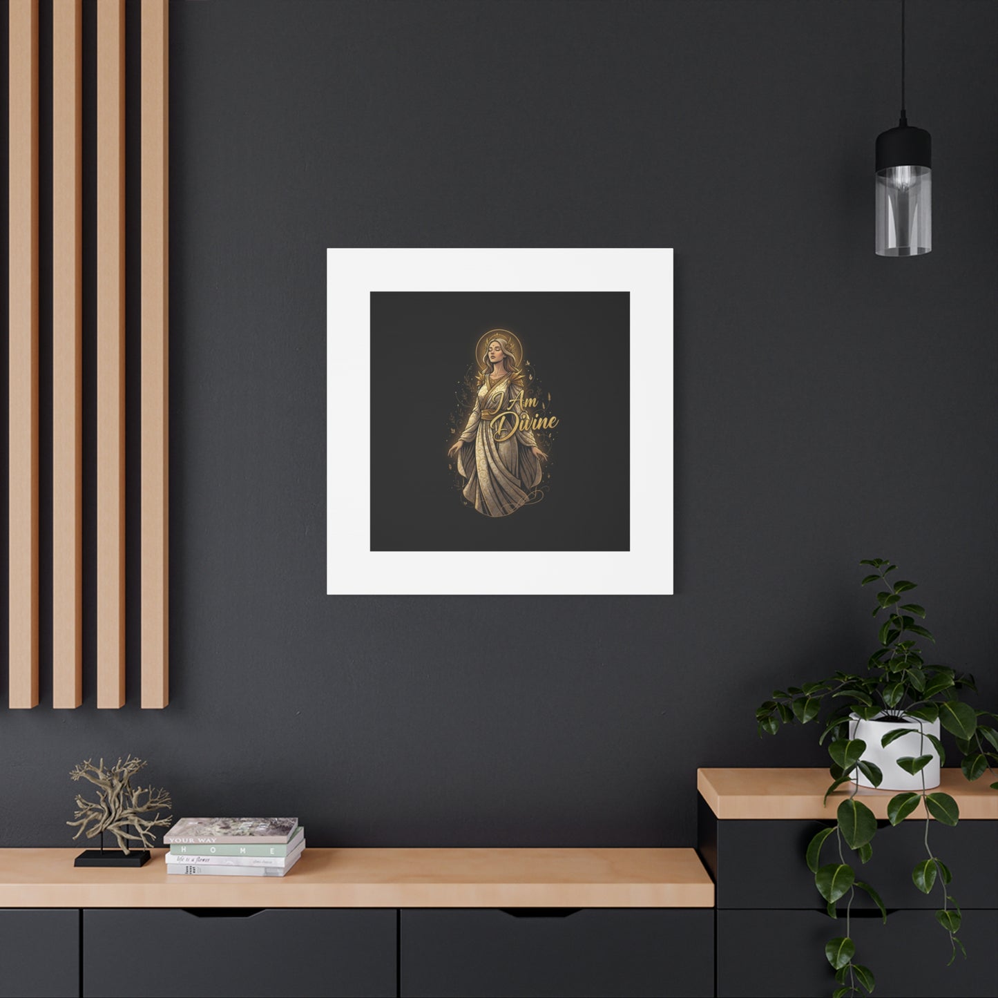 I Am Divine Canvas, Goddess Art Print | Manifest Goddess, Mythic Wall Art