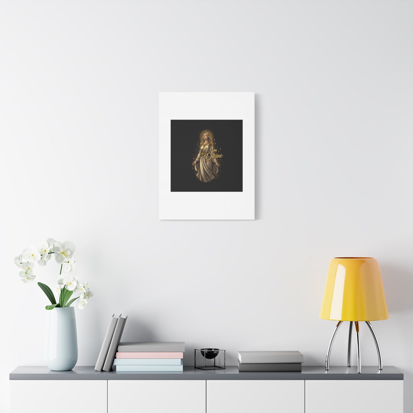 I Am Divine Canvas, Goddess Art Print | Manifest Goddess, Mythic Wall Art