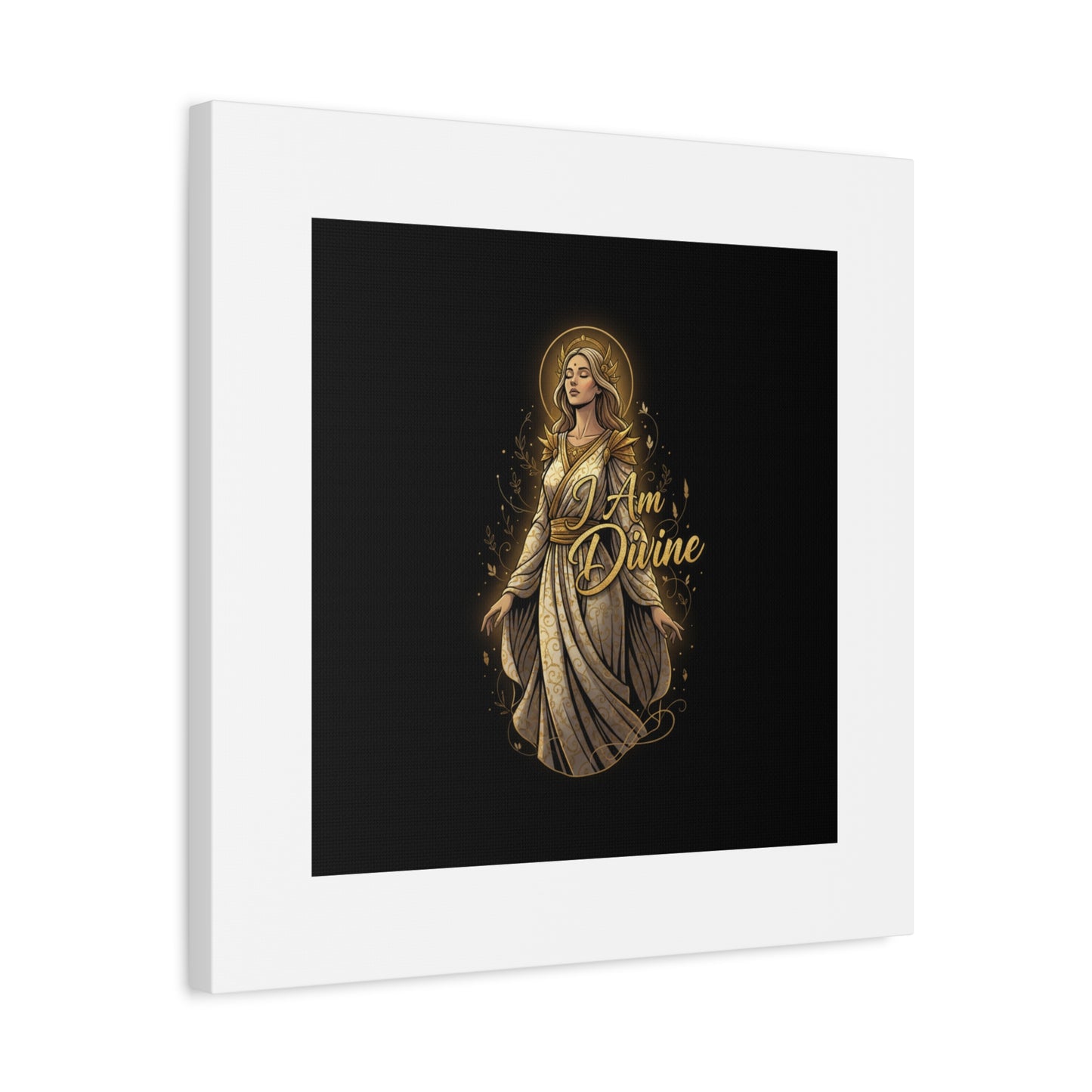 I Am Divine Canvas, Goddess Art Print | Manifest Goddess, Mythic Wall Art