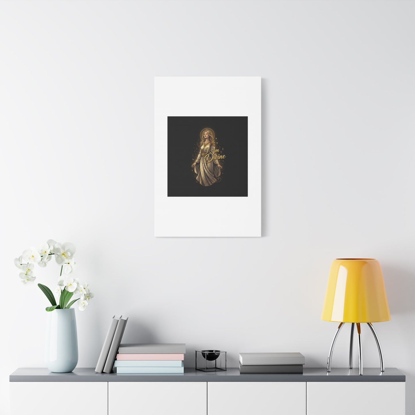 I Am Divine Canvas, Goddess Art Print | Manifest Goddess, Mythic Wall Art