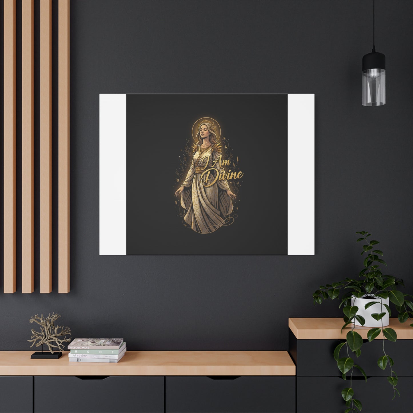 I Am Divine Canvas, Goddess Art Print | Manifest Goddess, Mythic Wall Art