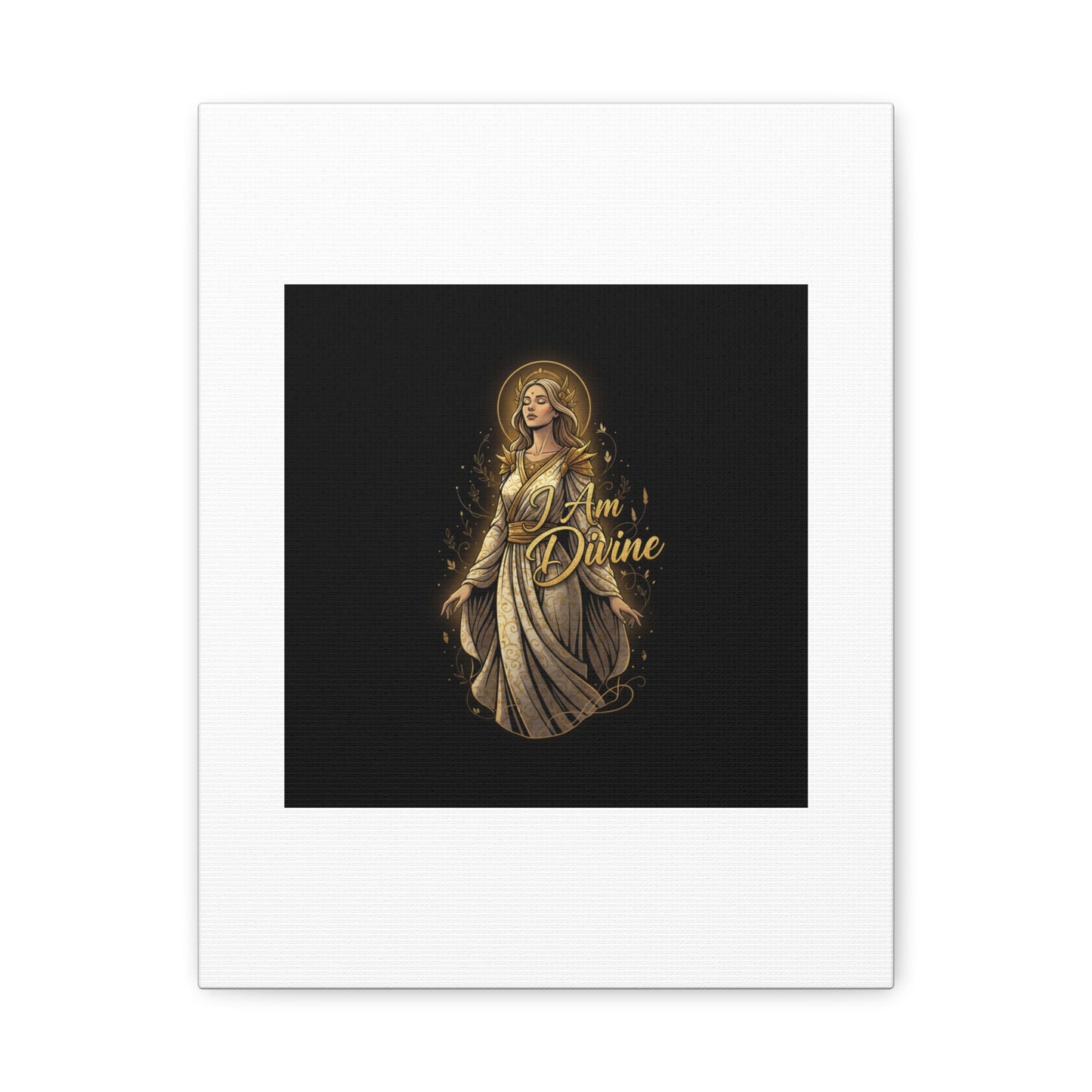 I Am Divine Canvas, Goddess Art Print | Manifest Goddess, Mythic Wall Art