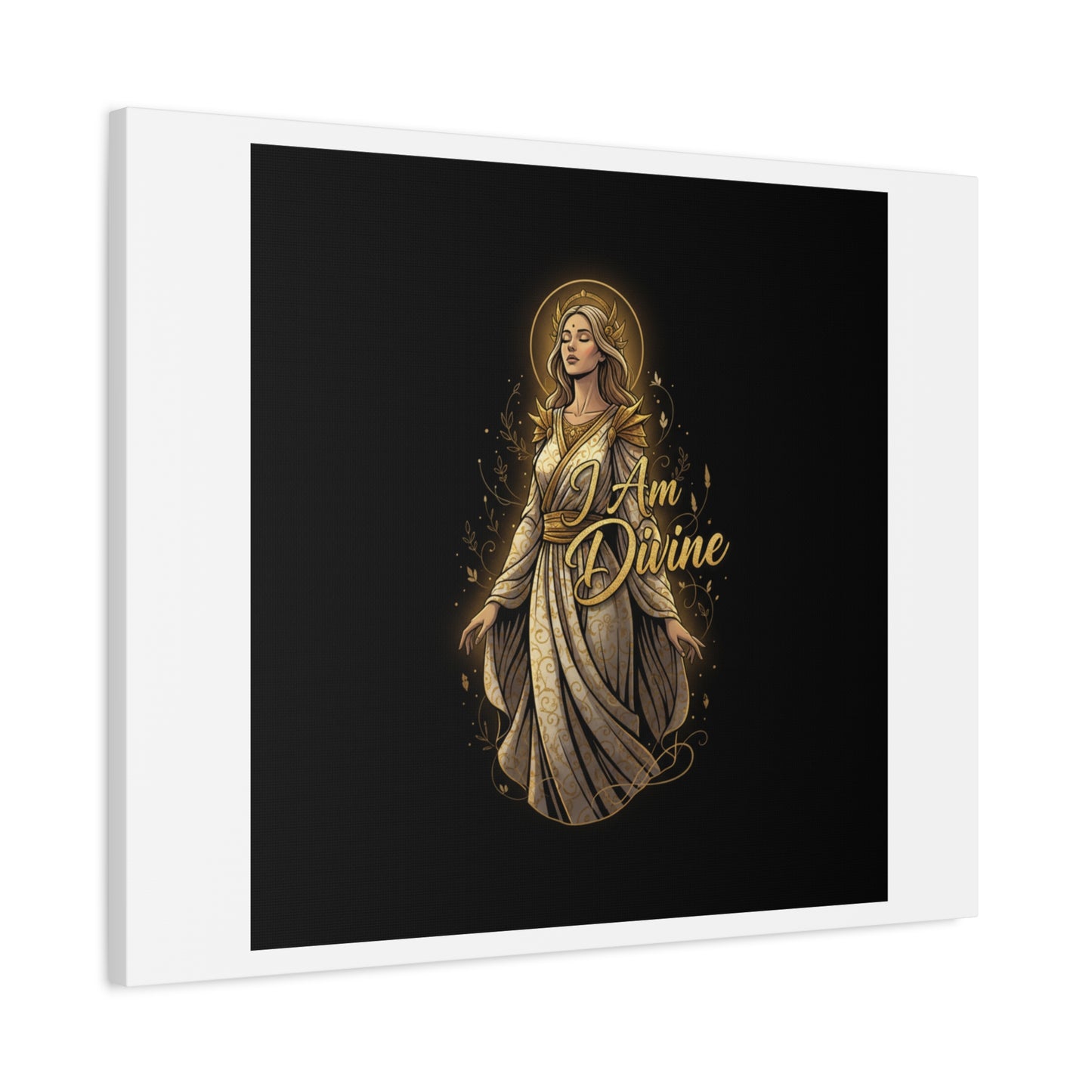 I Am Divine Canvas, Goddess Art Print | Manifest Goddess, Mythic Wall Art