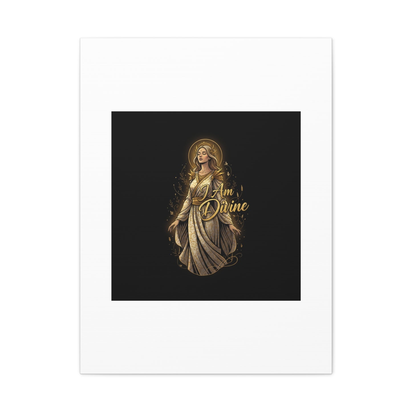 I Am Divine Canvas, Goddess Art Print | Manifest Goddess, Mythic Wall Art
