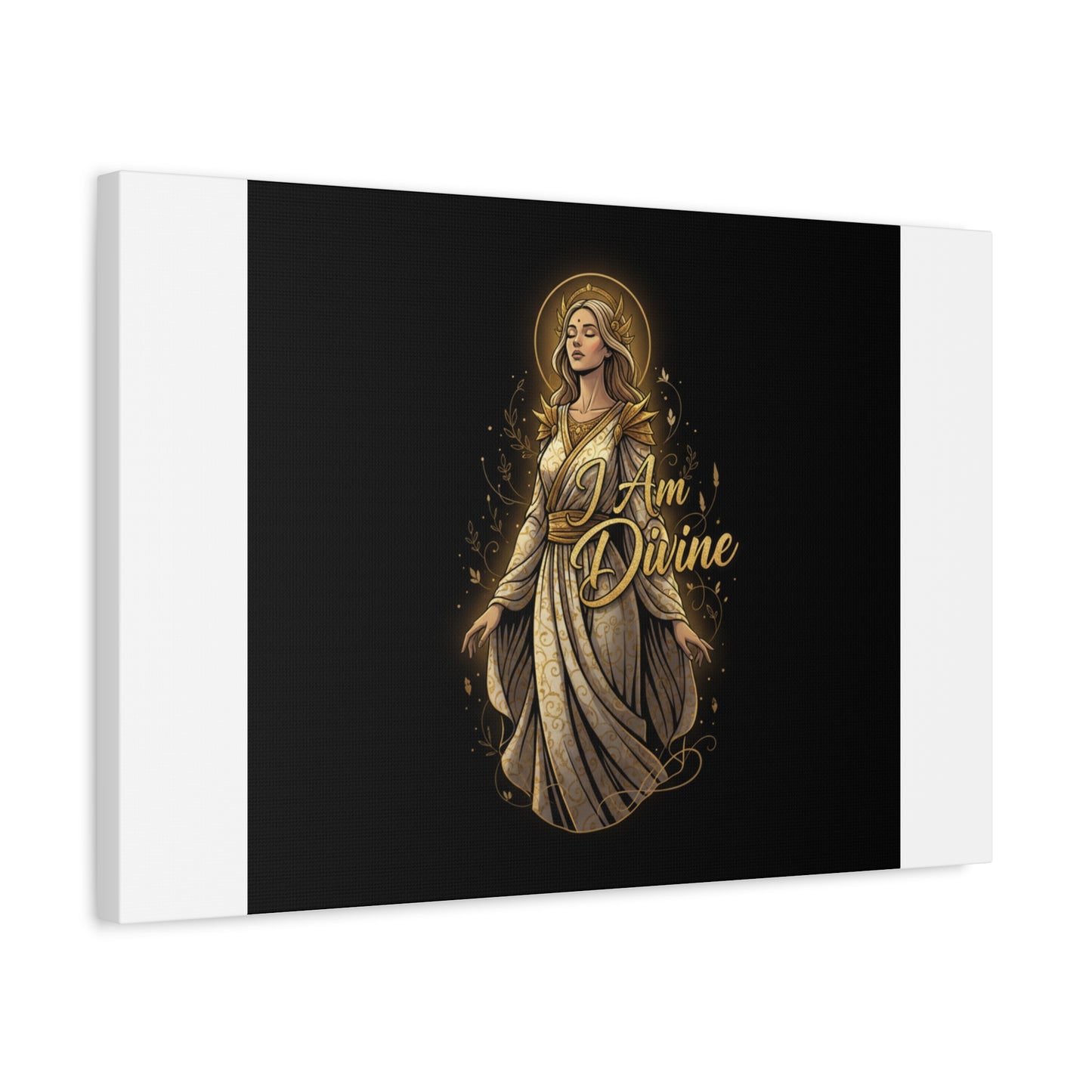 I Am Divine Canvas, Goddess Art Print | Manifest Goddess, Mythic Wall Art