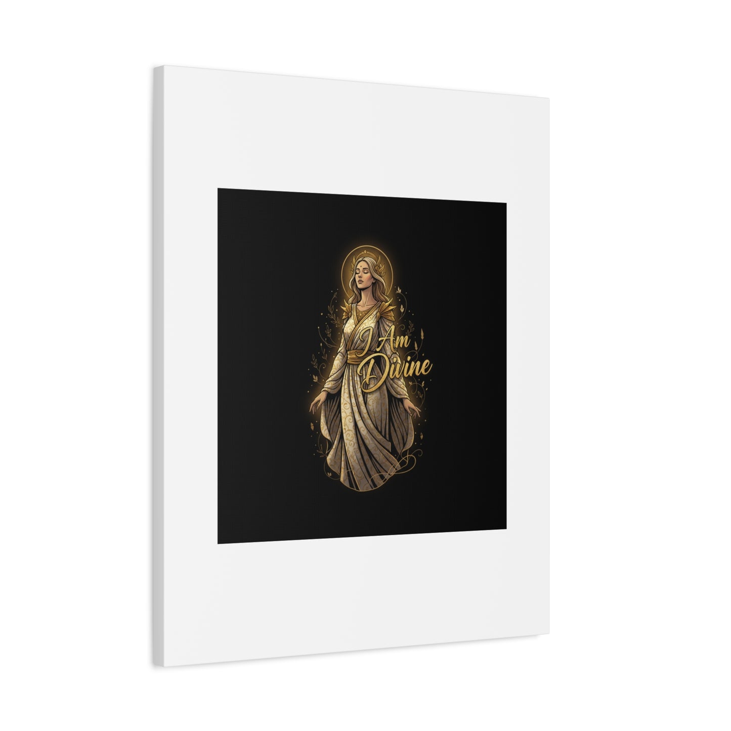 I Am Divine Canvas, Goddess Art Print | Manifest Goddess, Mythic Wall Art