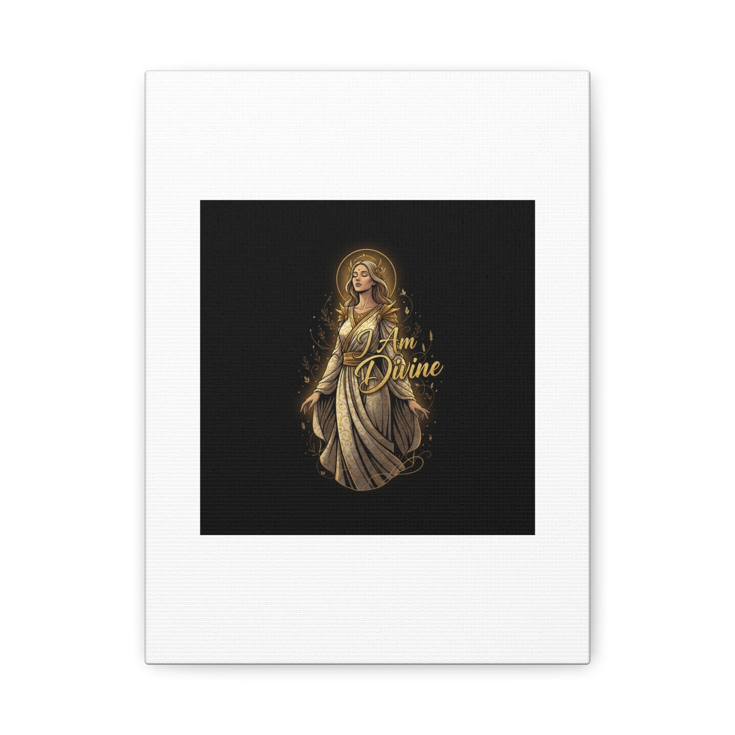 I Am Divine Canvas, Goddess Art Print | Manifest Goddess, Mythic Wall Art