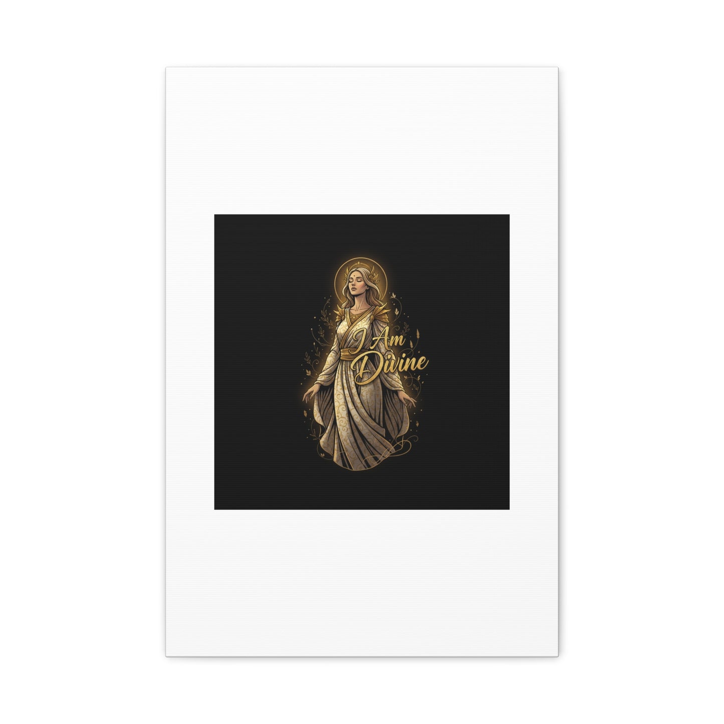 I Am Divine Canvas, Goddess Art Print | Manifest Goddess, Mythic Wall Art