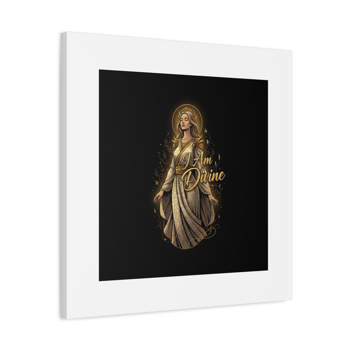 I Am Divine Canvas, Goddess Art Print | Manifest Goddess, Mythic Wall Art