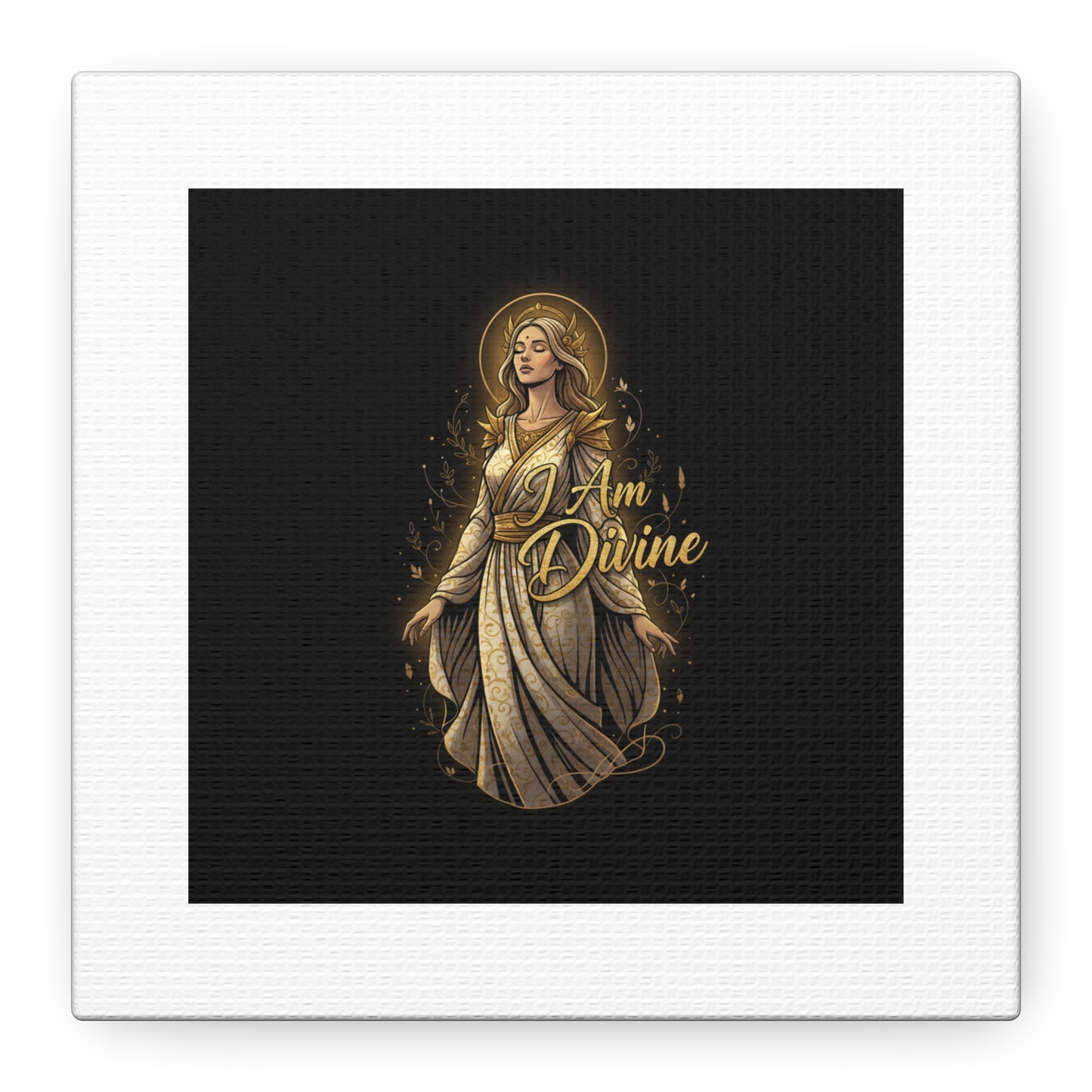I Am Divine Canvas, Goddess Art Print | Manifest Goddess, Mythic Wall Art