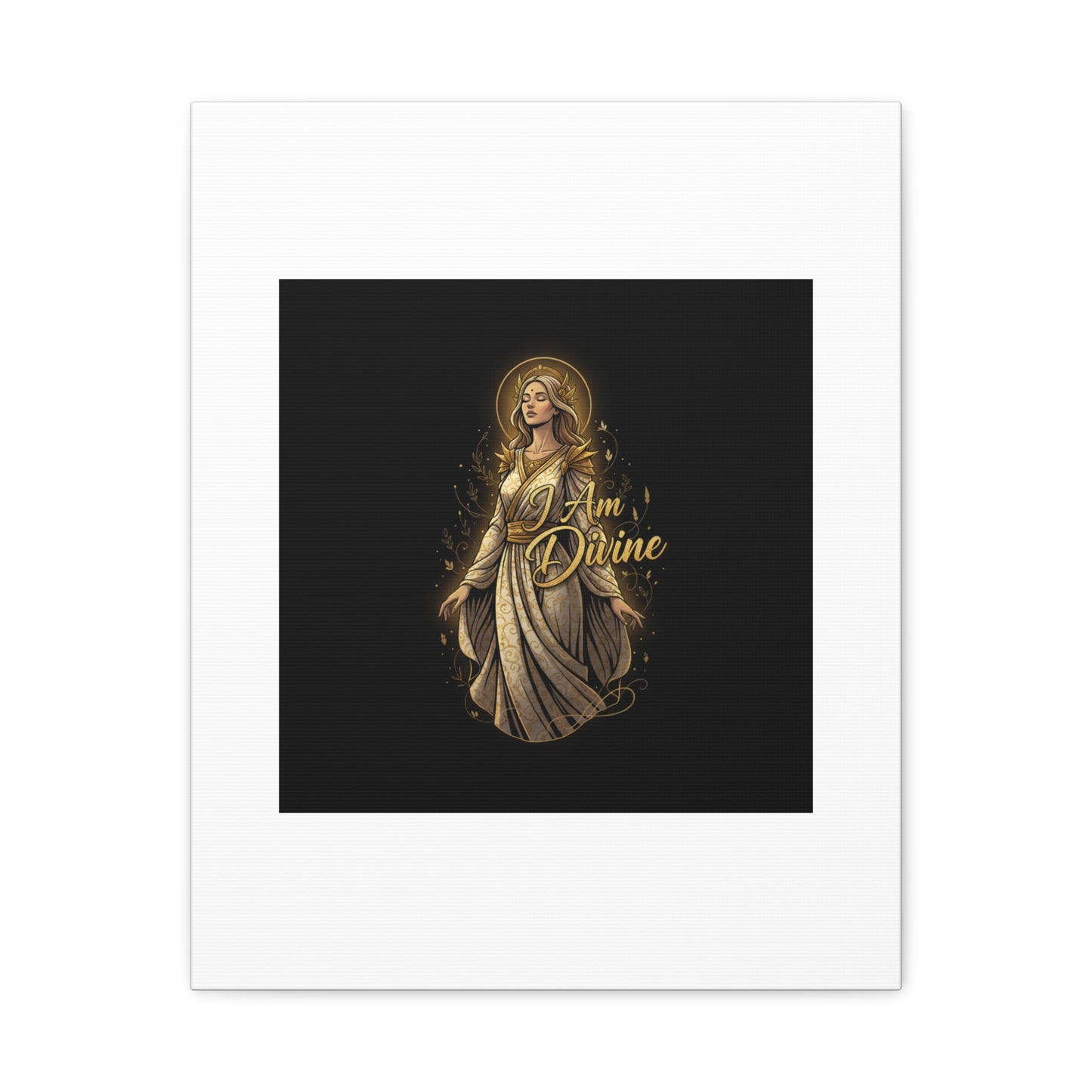 I Am Divine Canvas, Goddess Art Print | Manifest Goddess, Mythic Wall Art