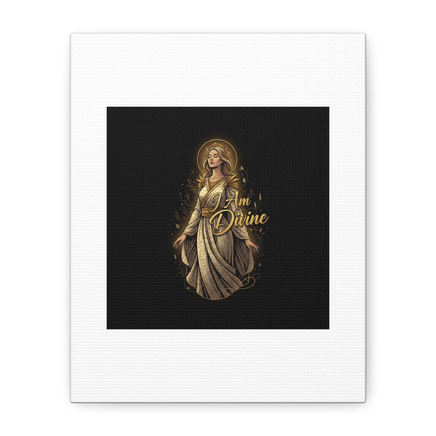 I Am Divine Canvas, Goddess Art Print | Manifest Goddess, Mythic Wall Art