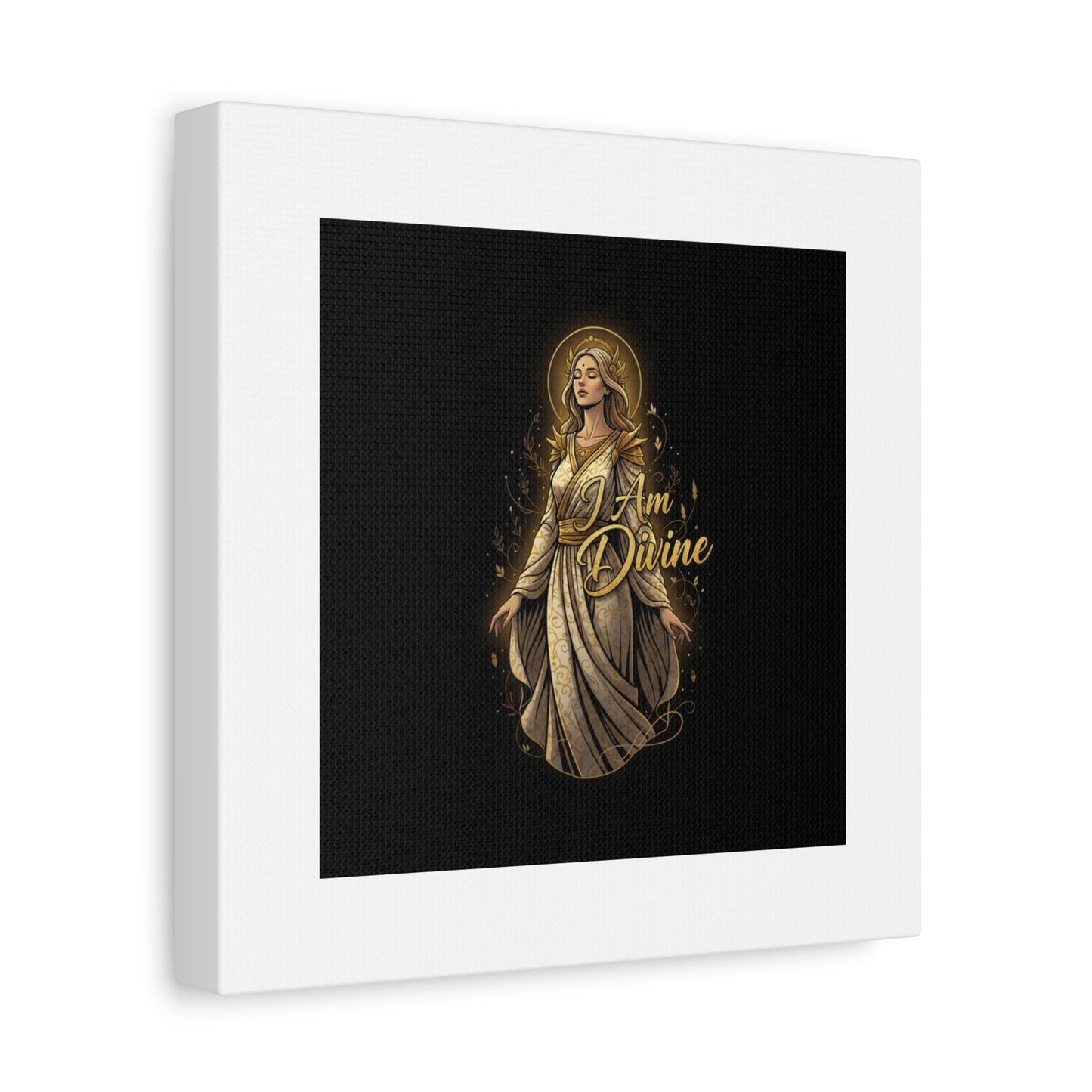 I Am Divine Canvas, Goddess Art Print | Manifest Goddess, Mythic Wall Art