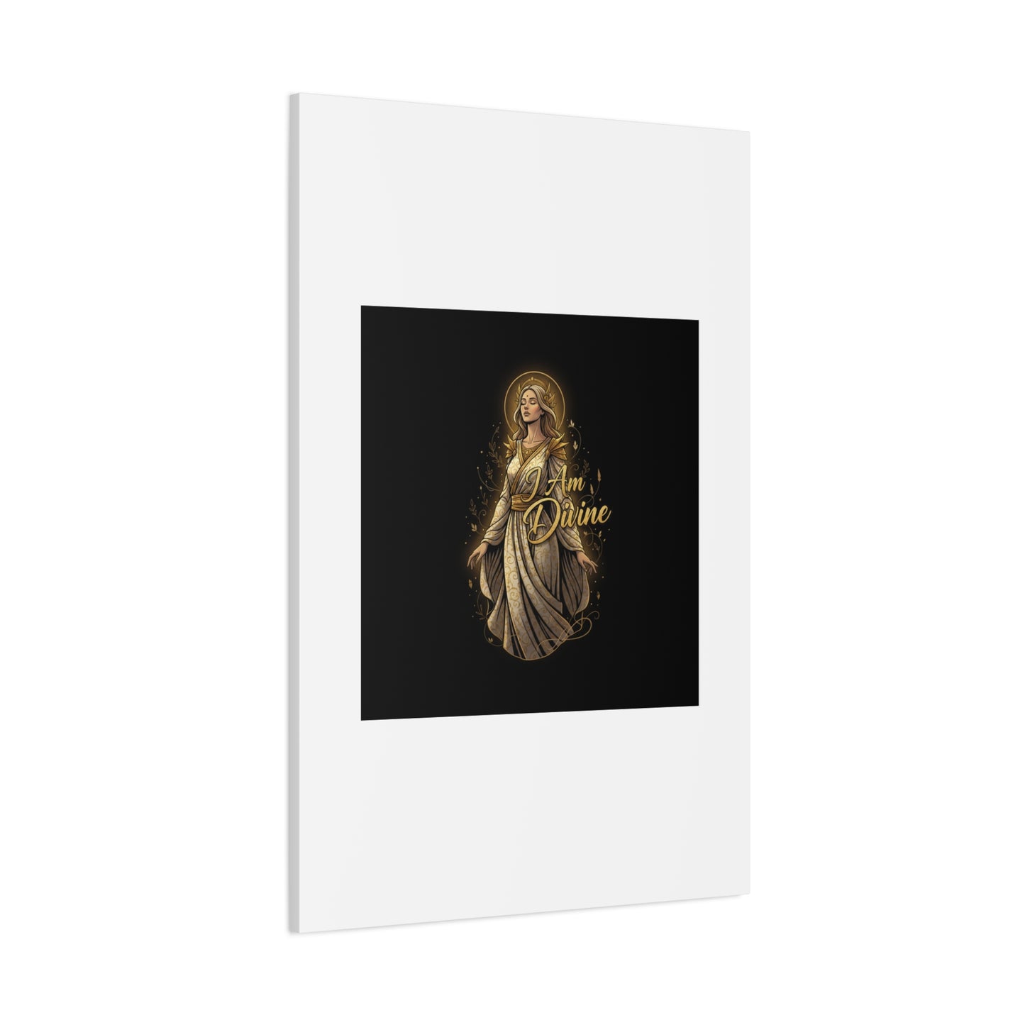 I Am Divine Canvas, Goddess Art Print | Manifest Goddess, Mythic Wall Art