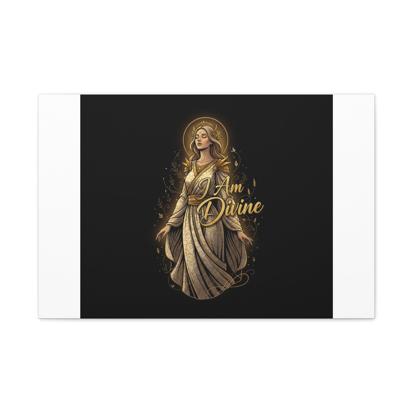 I Am Divine Canvas, Goddess Art Print | Manifest Goddess, Mythic Wall Art