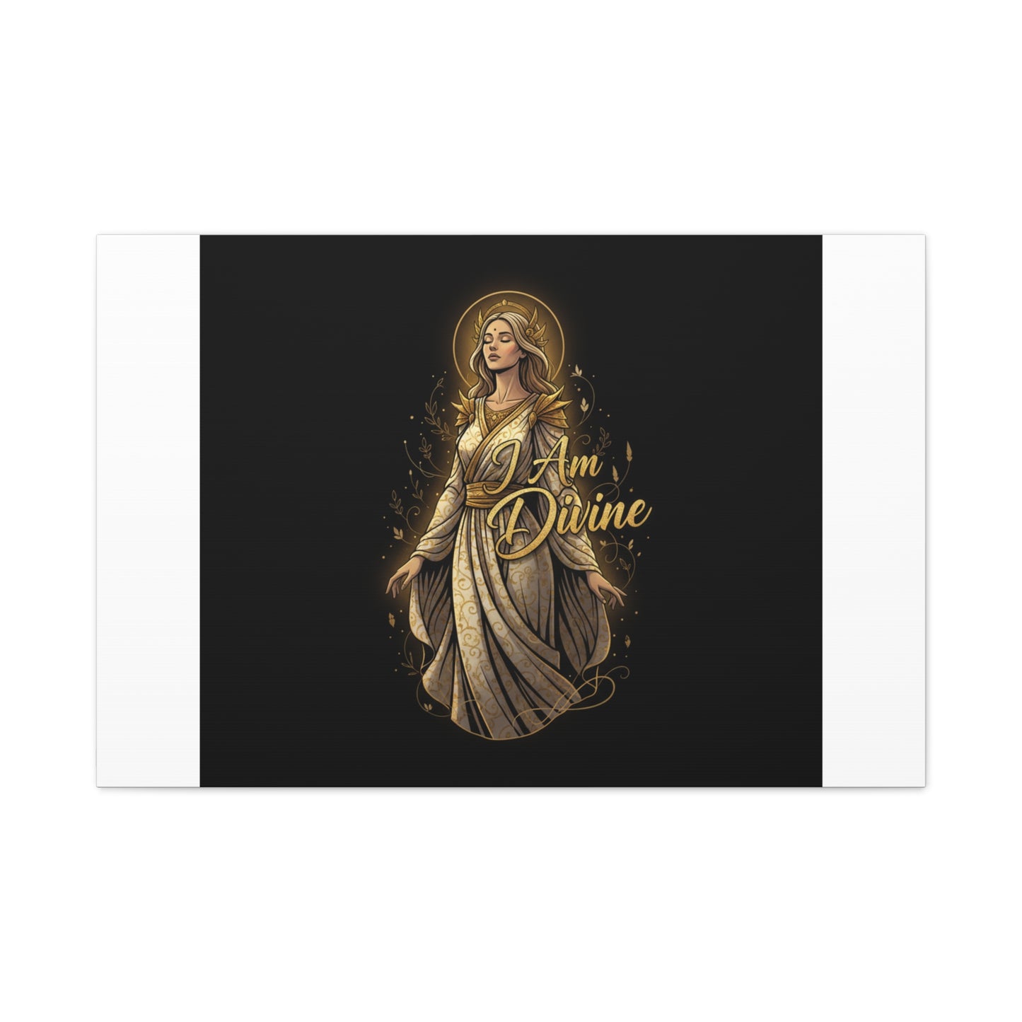 I Am Divine Canvas, Goddess Art Print | Manifest Goddess, Mythic Wall Art