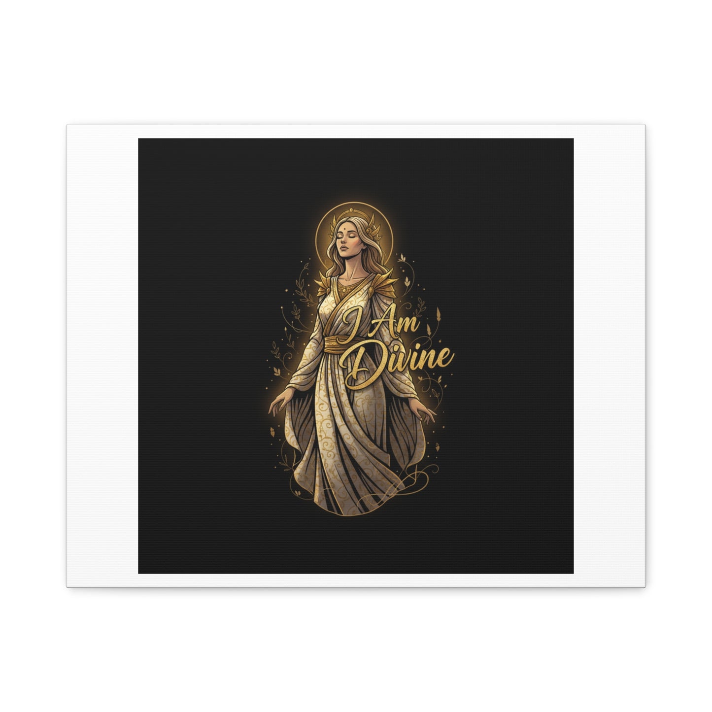 I Am Divine Canvas, Goddess Art Print | Manifest Goddess, Mythic Wall Art