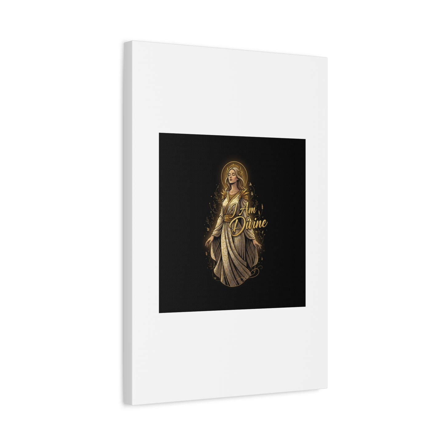 I Am Divine Canvas, Goddess Art Print | Manifest Goddess, Mythic Wall Art