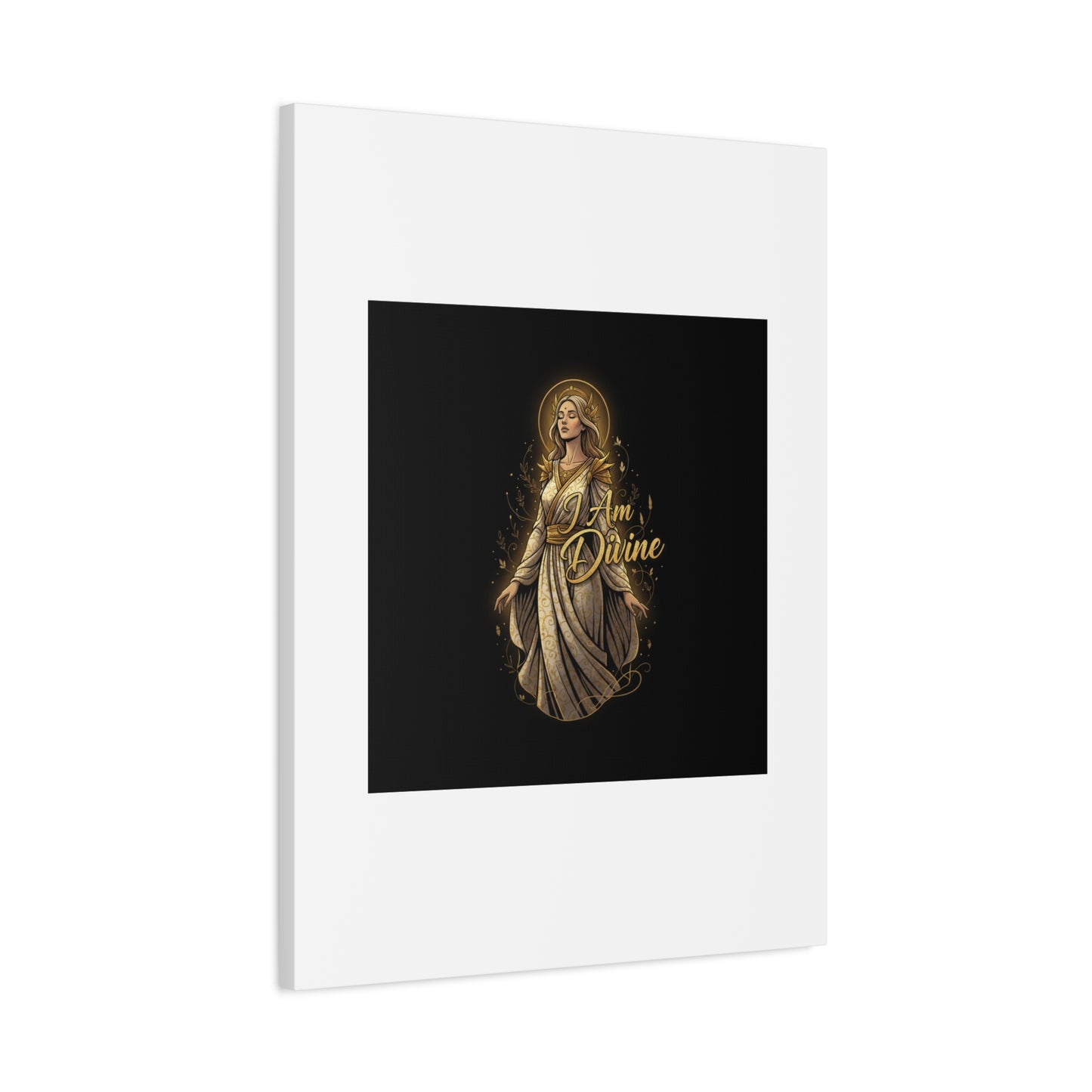 I Am Divine Canvas, Goddess Art Print | Manifest Goddess, Mythic Wall Art
