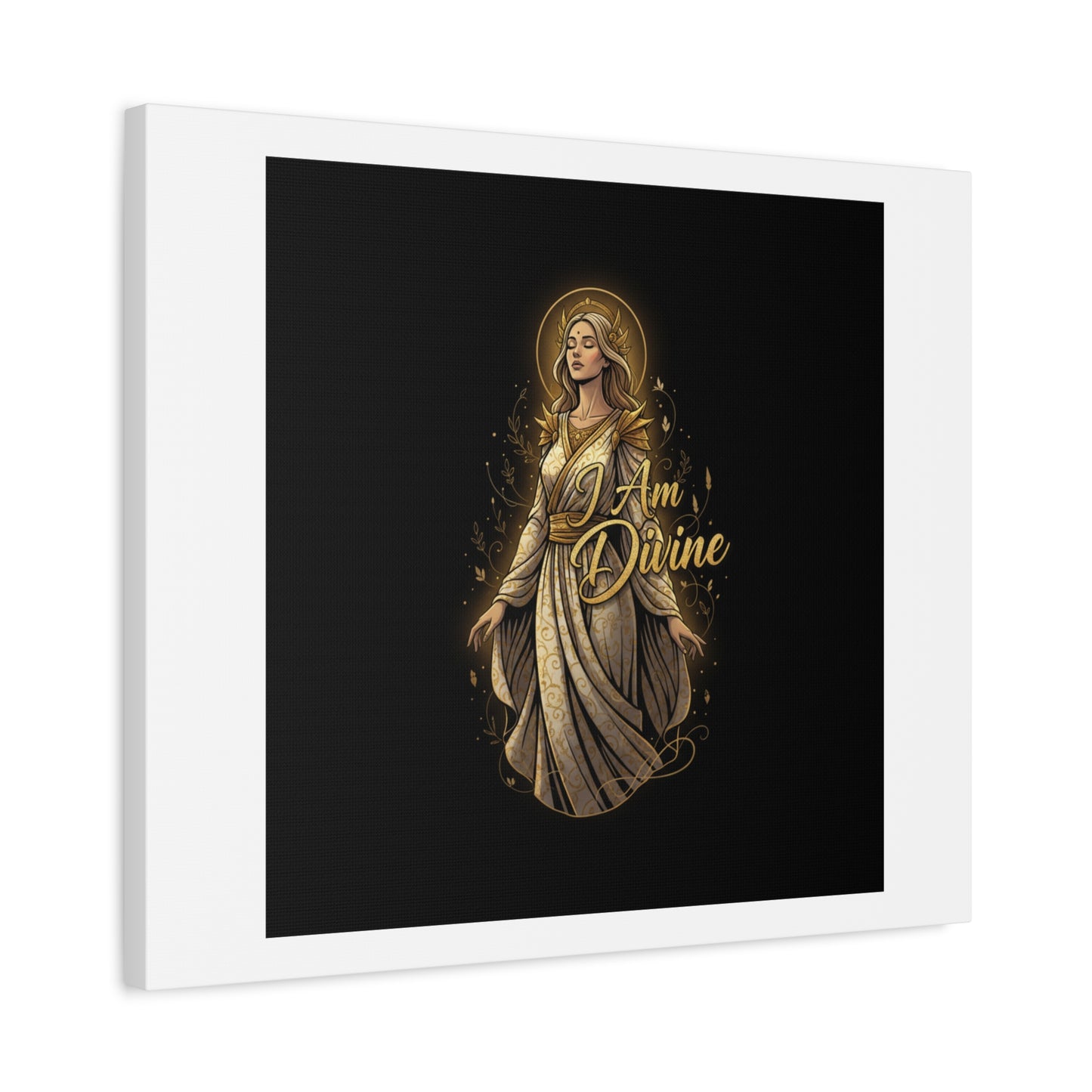 I Am Divine Canvas, Goddess Art Print | Manifest Goddess, Mythic Wall Art