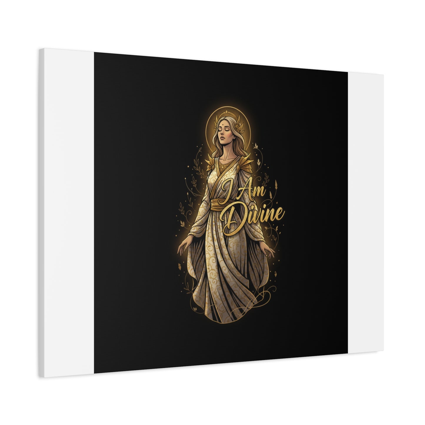 I Am Divine Canvas, Goddess Art Print | Manifest Goddess, Mythic Wall Art