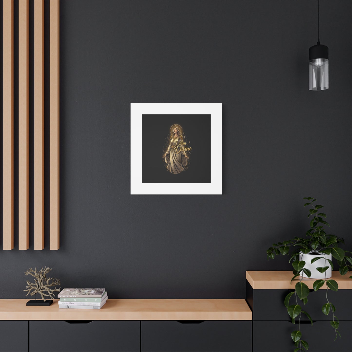 I Am Divine Canvas, Goddess Art Print | Manifest Goddess, Mythic Wall Art