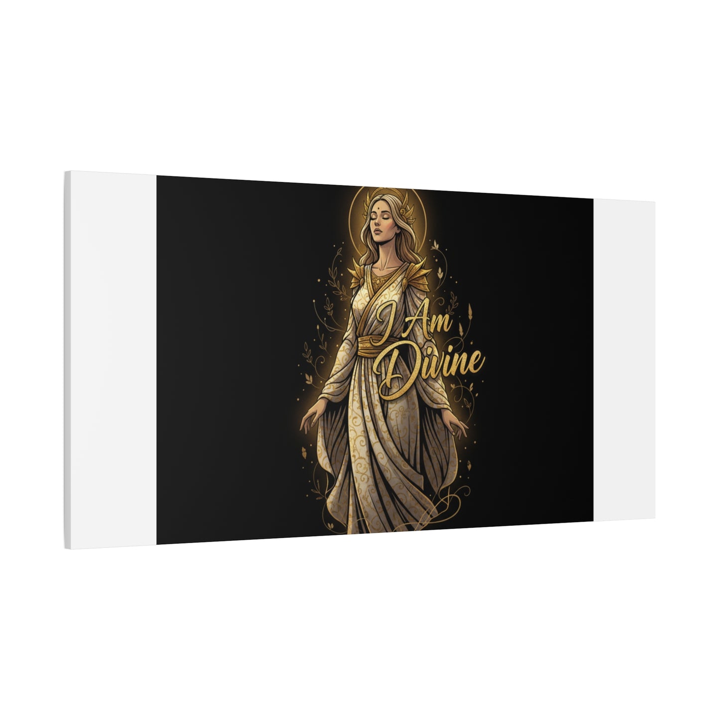 I Am Divine Canvas, Goddess Art Print | Manifest Goddess, Mythic Wall Art