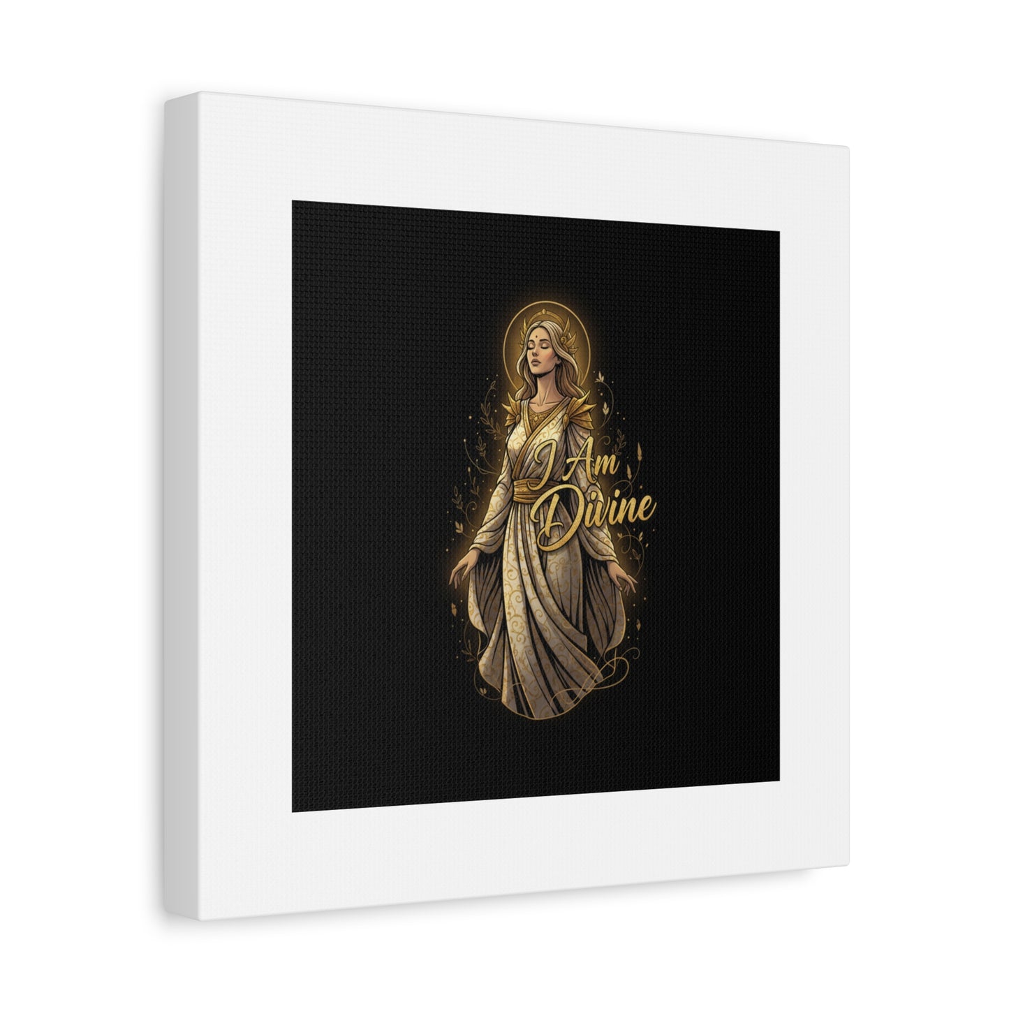 I Am Divine Canvas, Goddess Art Print | Manifest Goddess, Mythic Wall Art