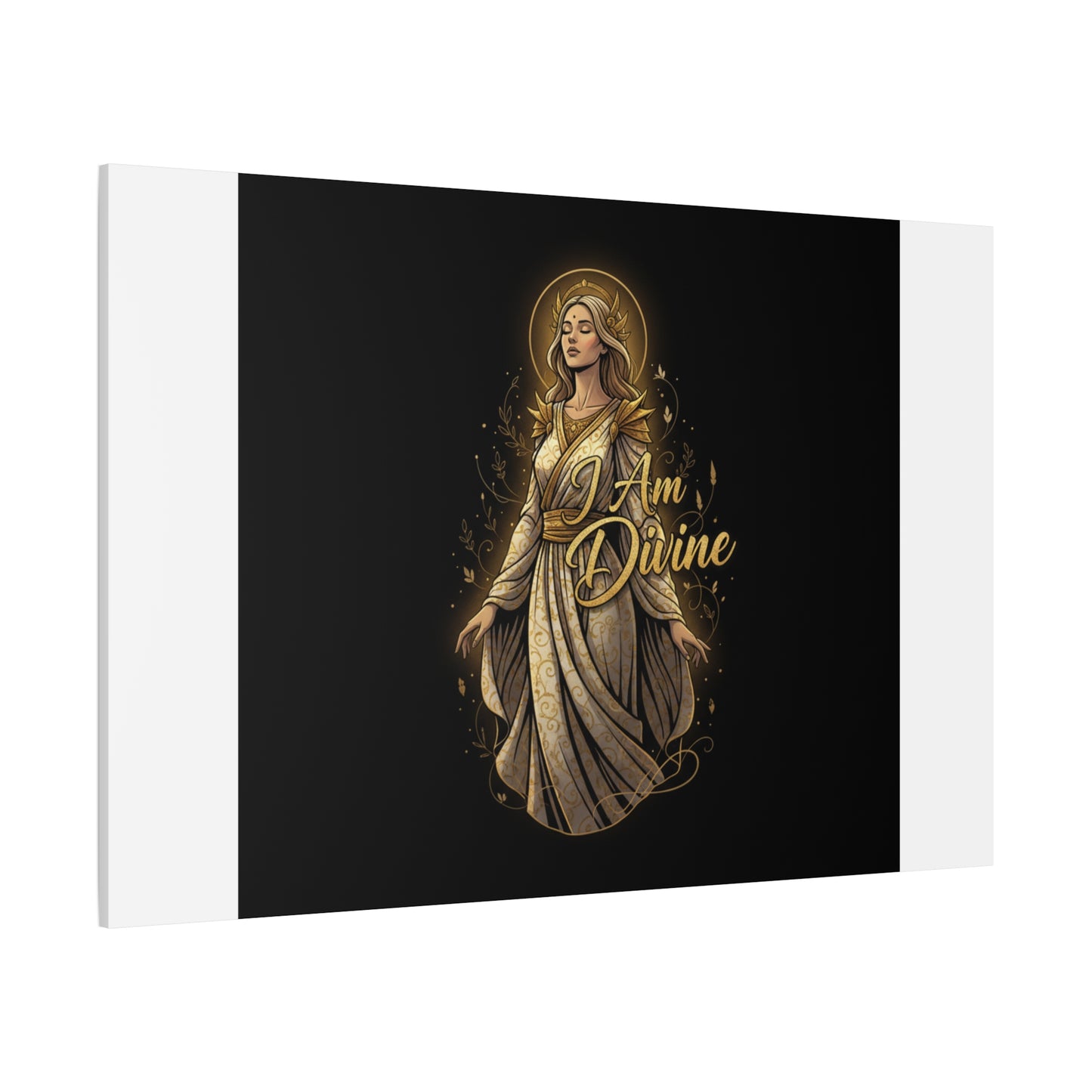 I Am Divine Canvas, Goddess Art Print | Manifest Goddess, Mythic Wall Art