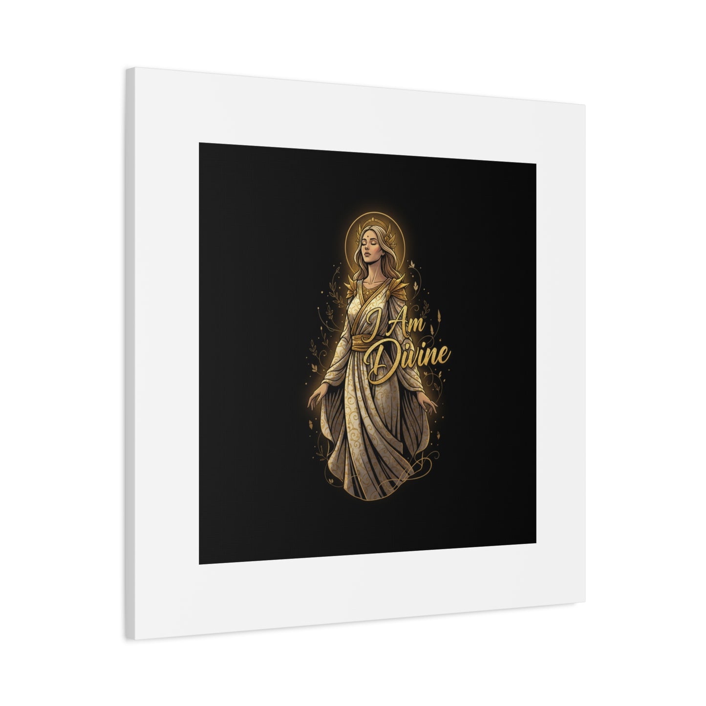 I Am Divine Canvas, Goddess Art Print | Manifest Goddess, Mythic Wall Art